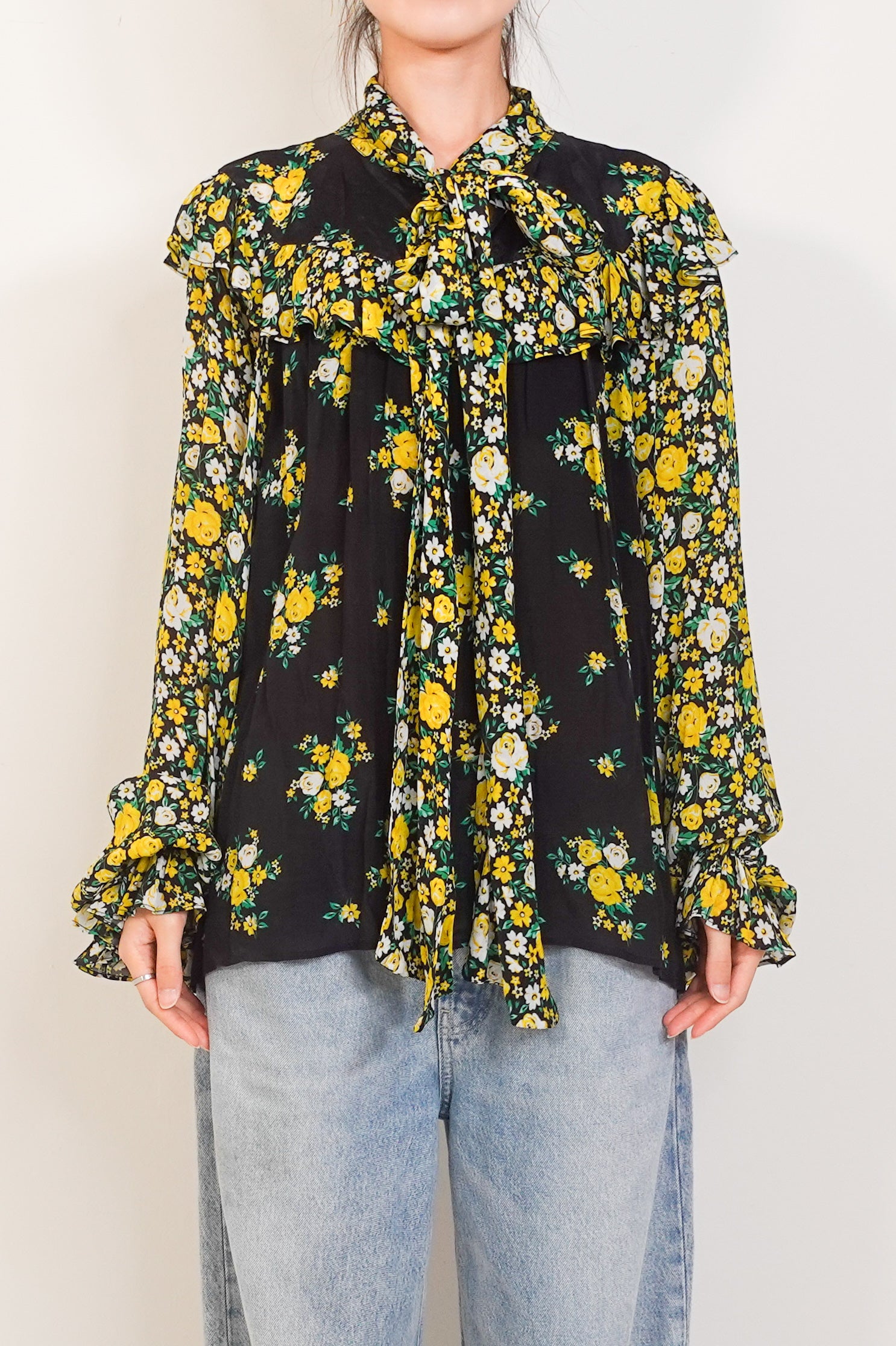 Floral silk blouse RRP £125