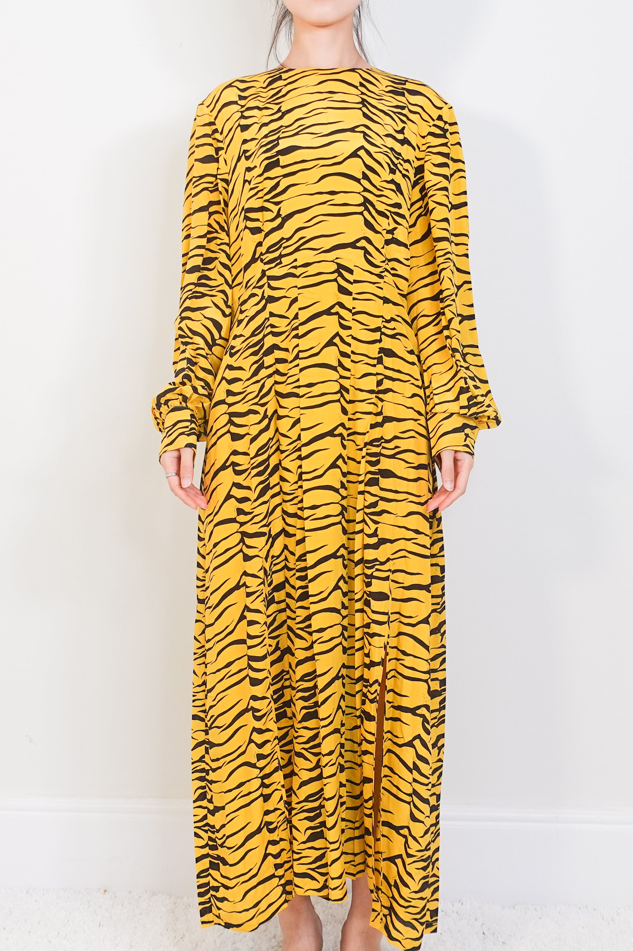 Yellow animal print maxi dress RRP £350