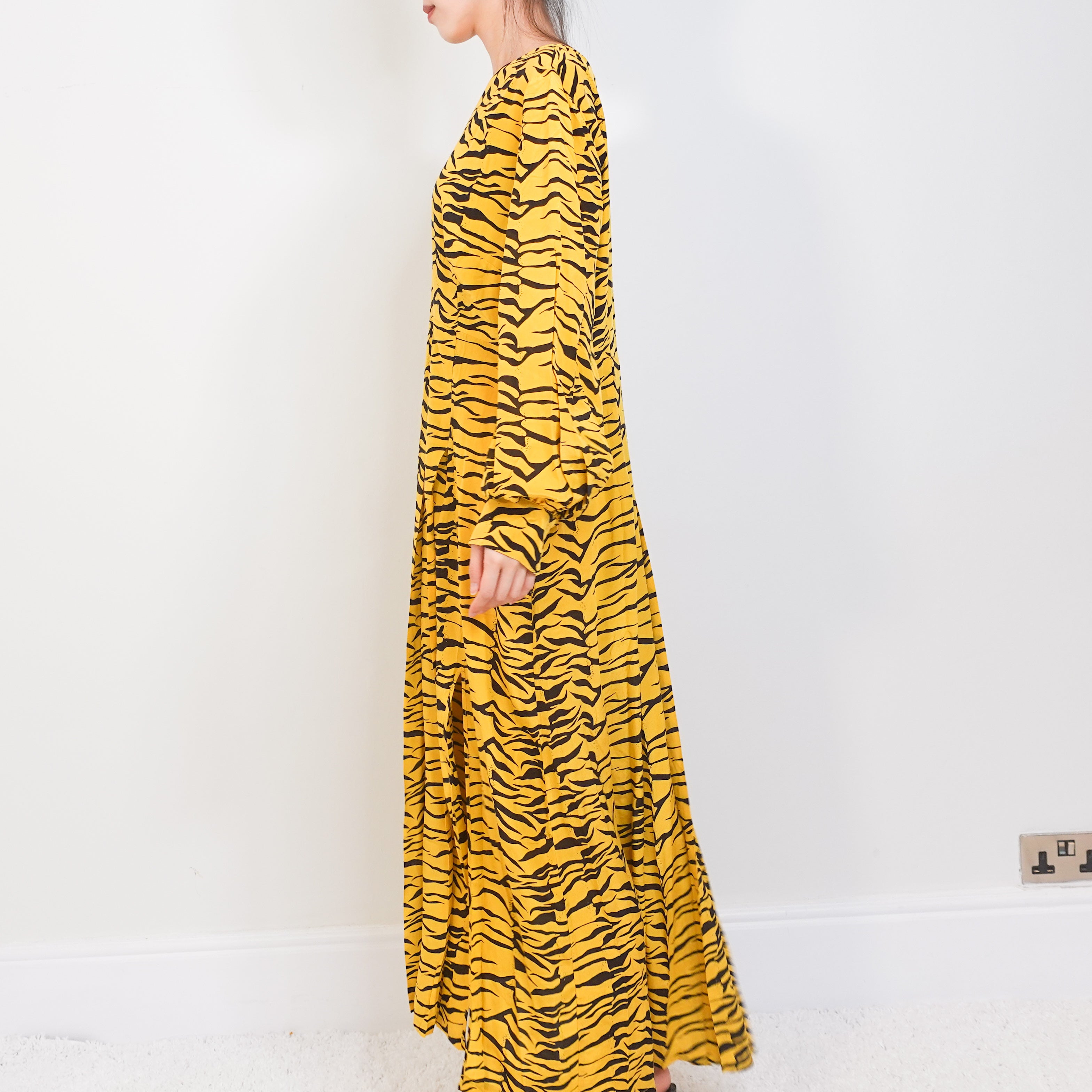 Yellow animal print maxi dress RRP £350