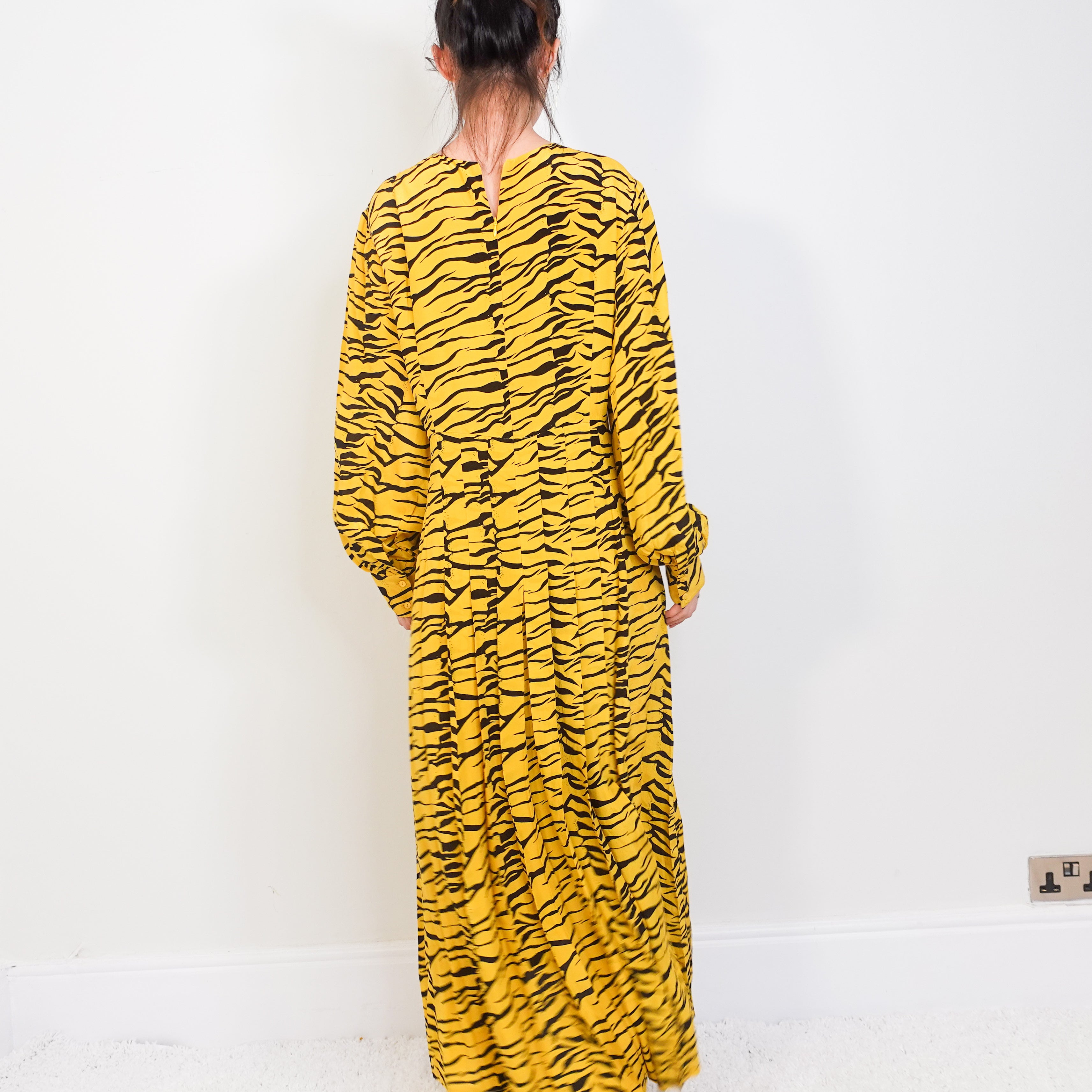 Yellow animal print maxi dress RRP £350