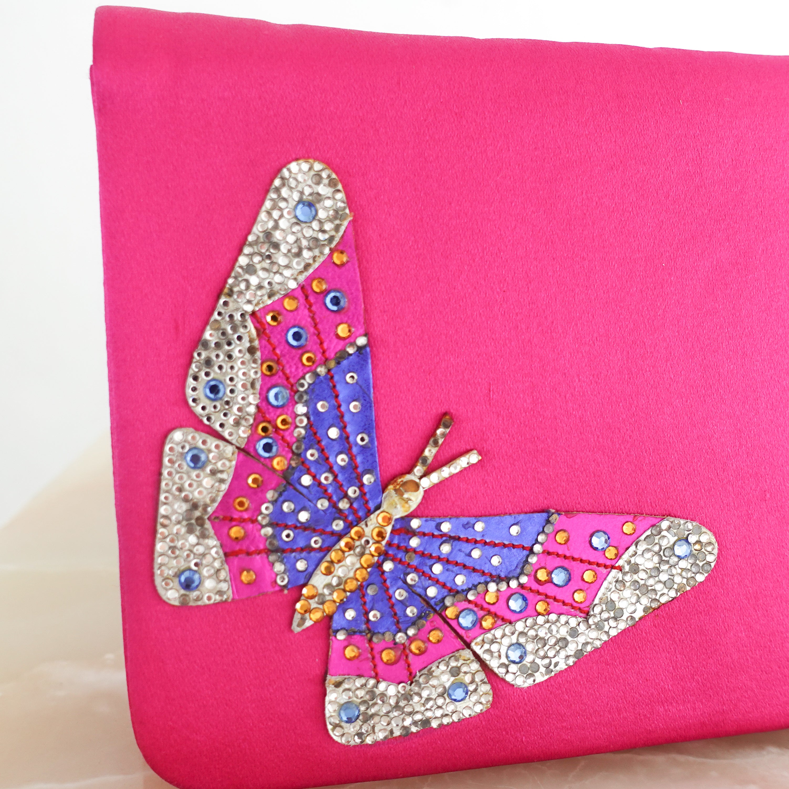 Hot pink clutch bag RRP £1k