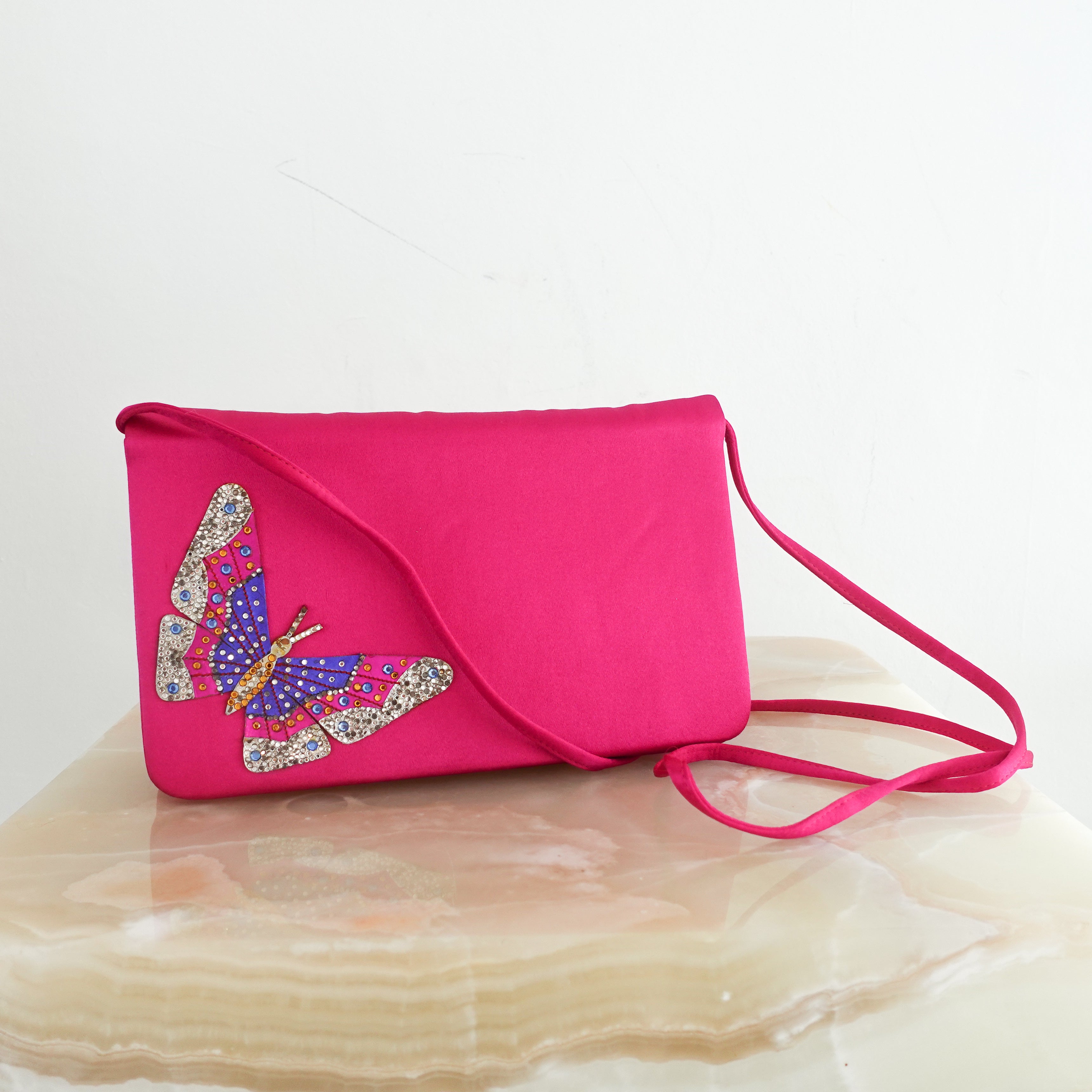 Hot pink clutch bag RRP £1k