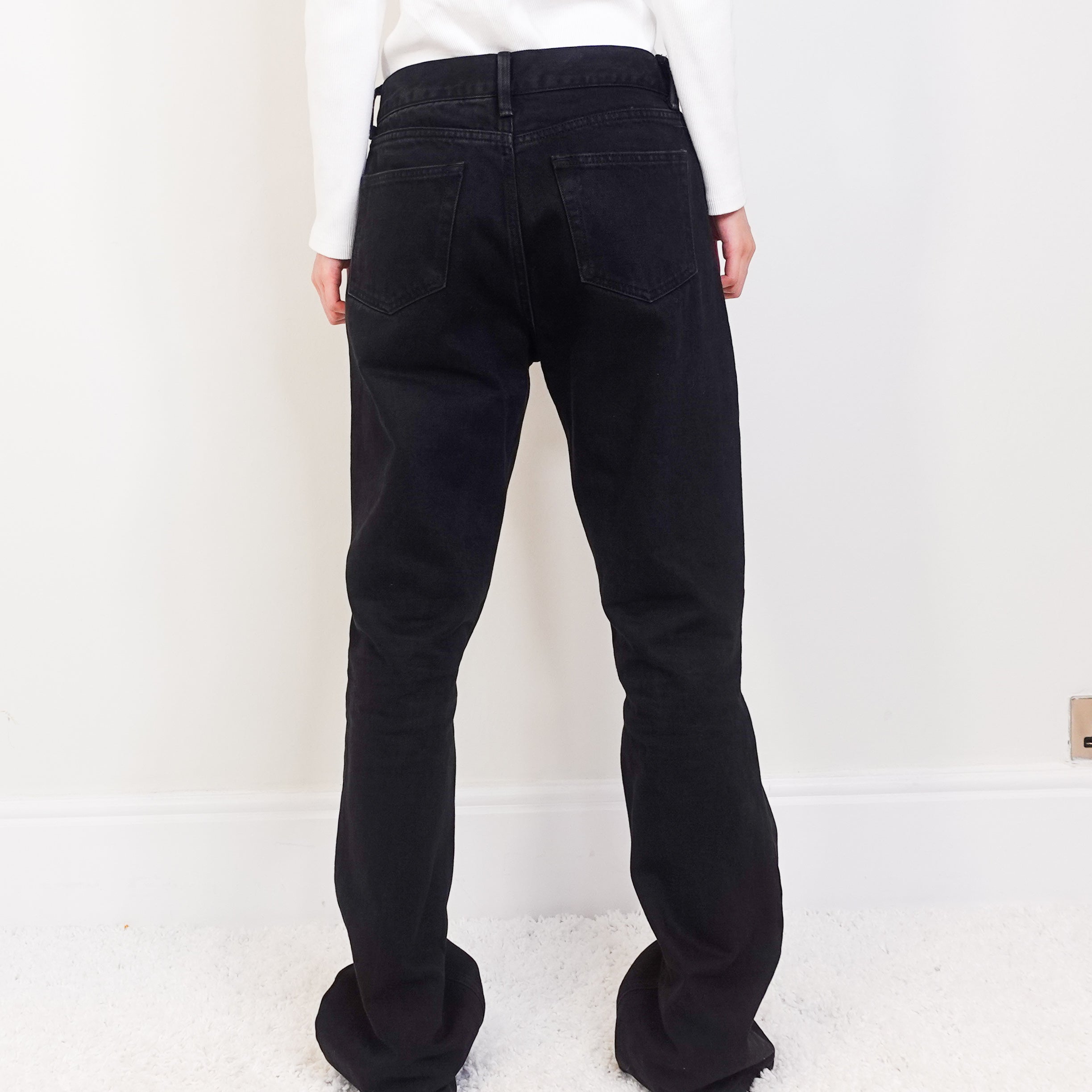 Straight leg black jeans RRP £170