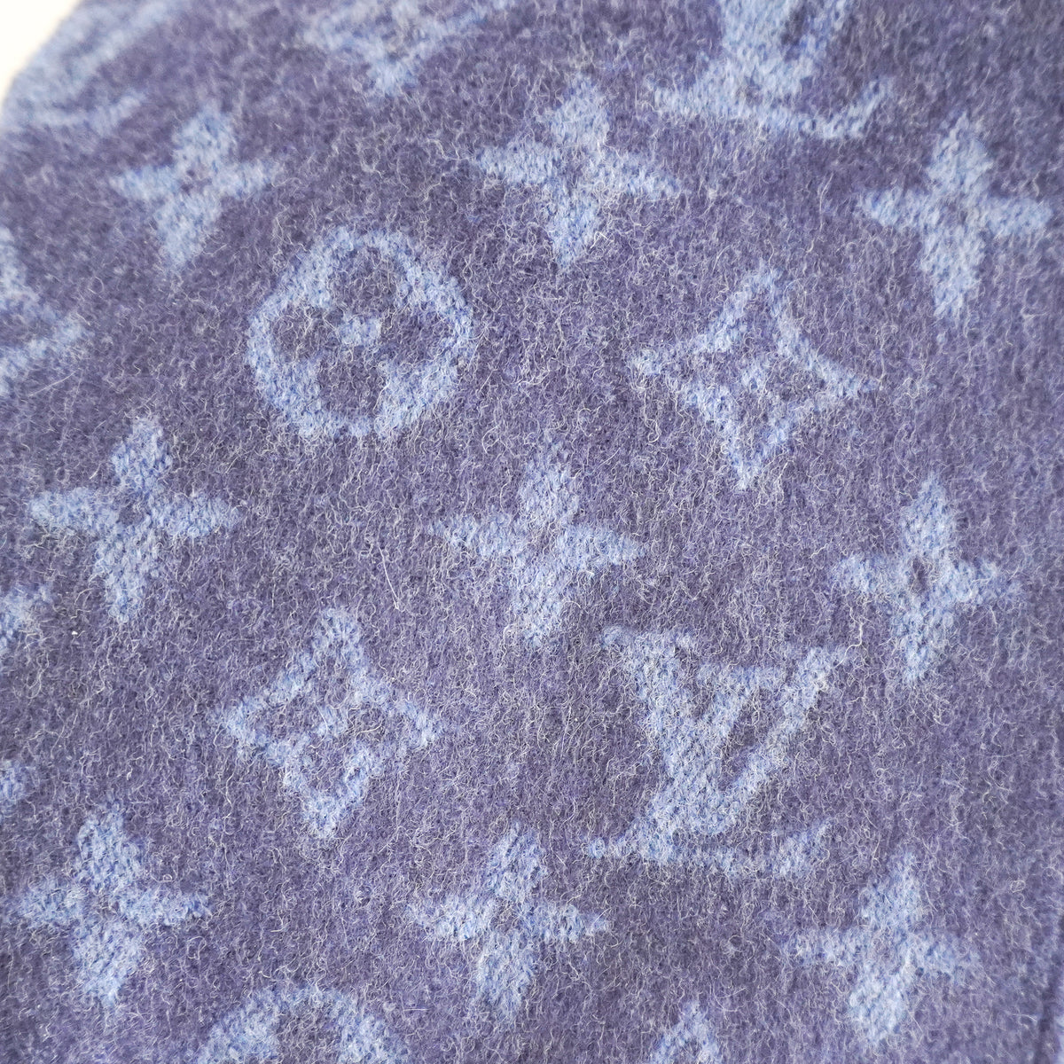 Louis Vuitton Monogram Navy Wool Scarf (RRP £455) | Authentic Preloved FINAL SALE