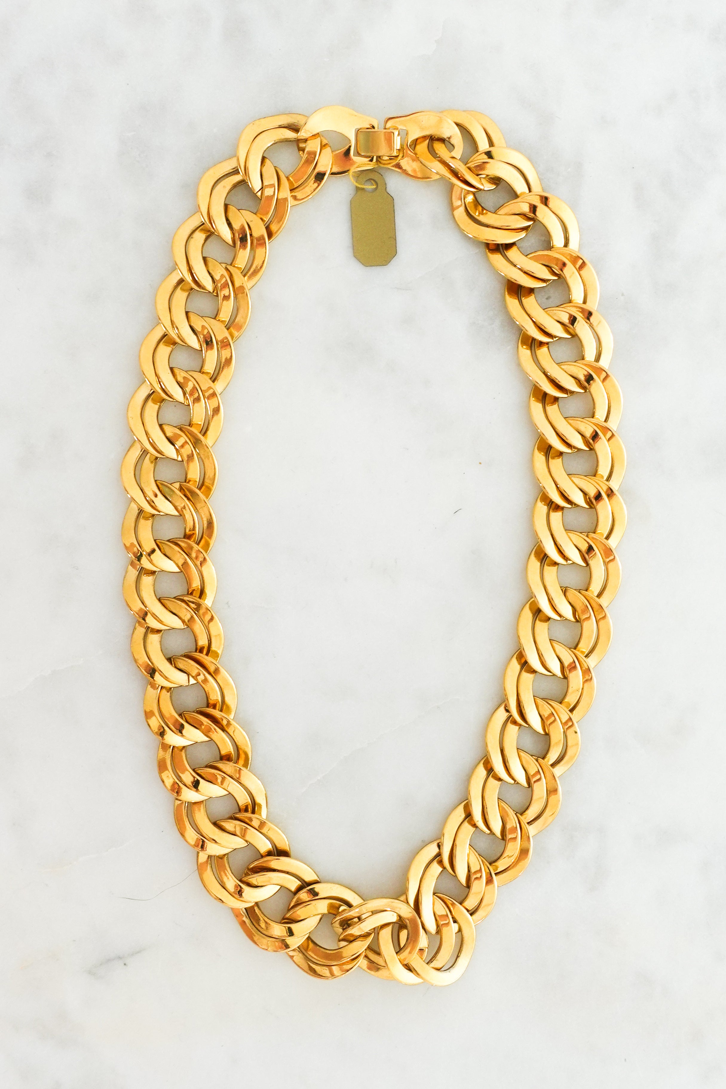 Gold plated double link collar