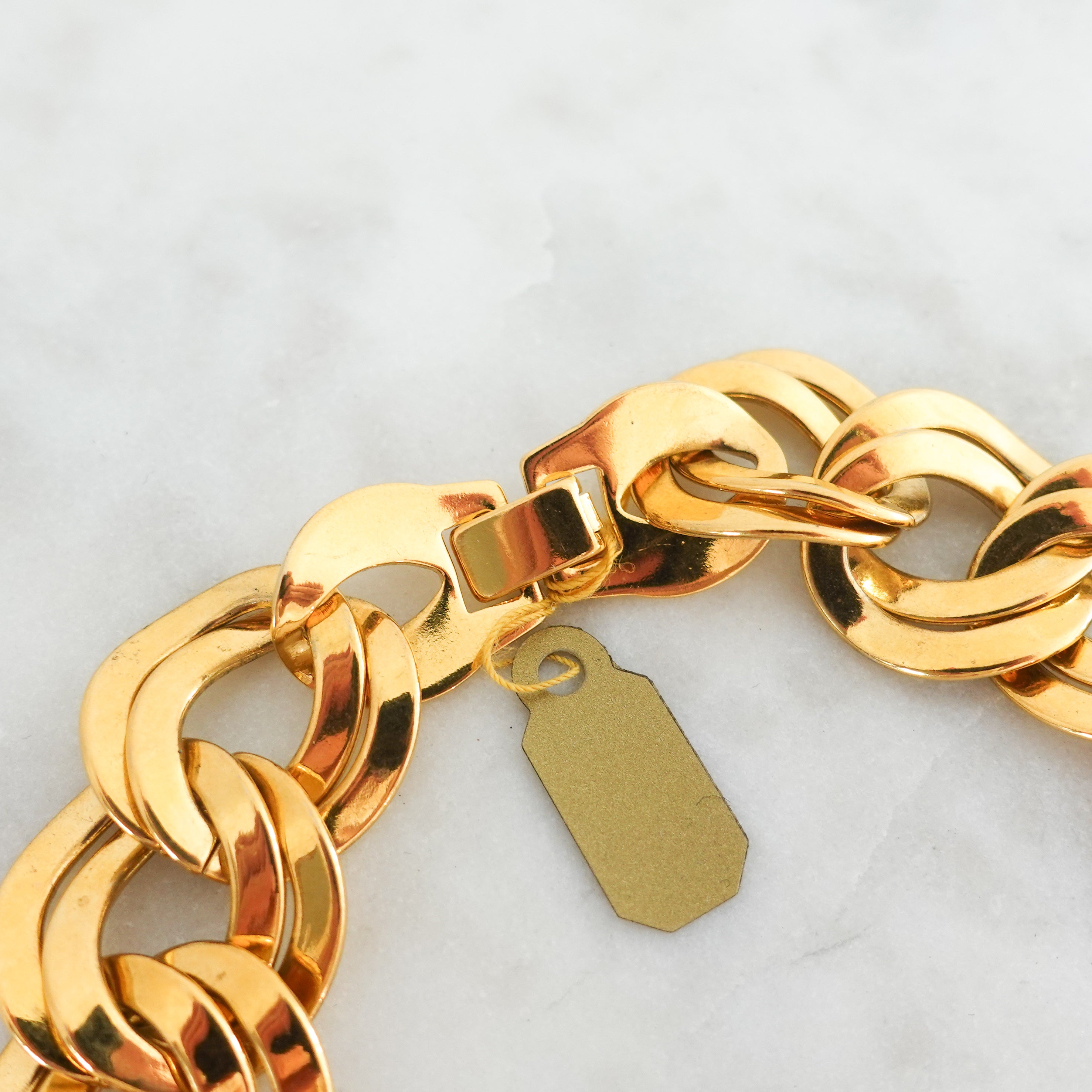 Gold plated double link collar