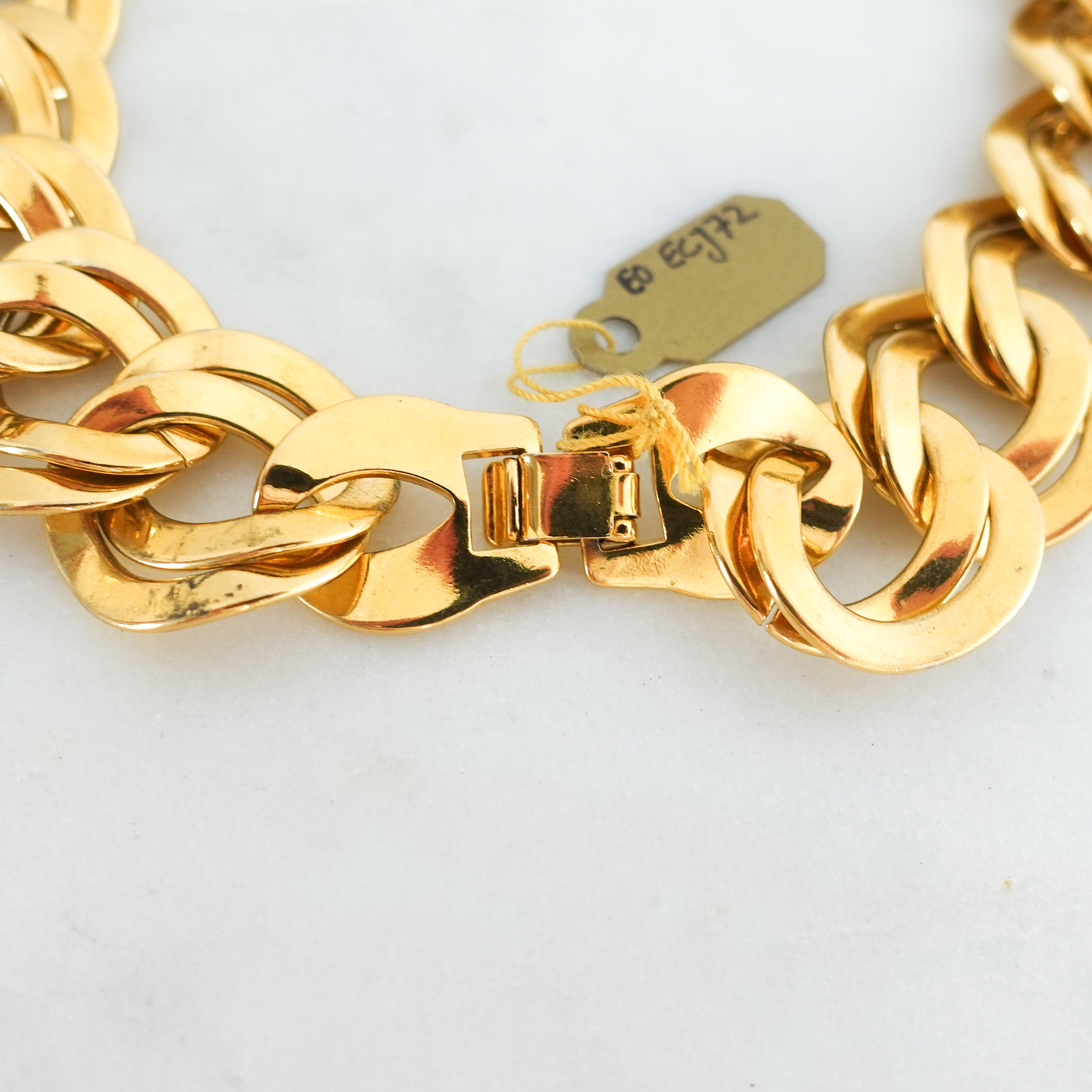 Gold plated double link collar