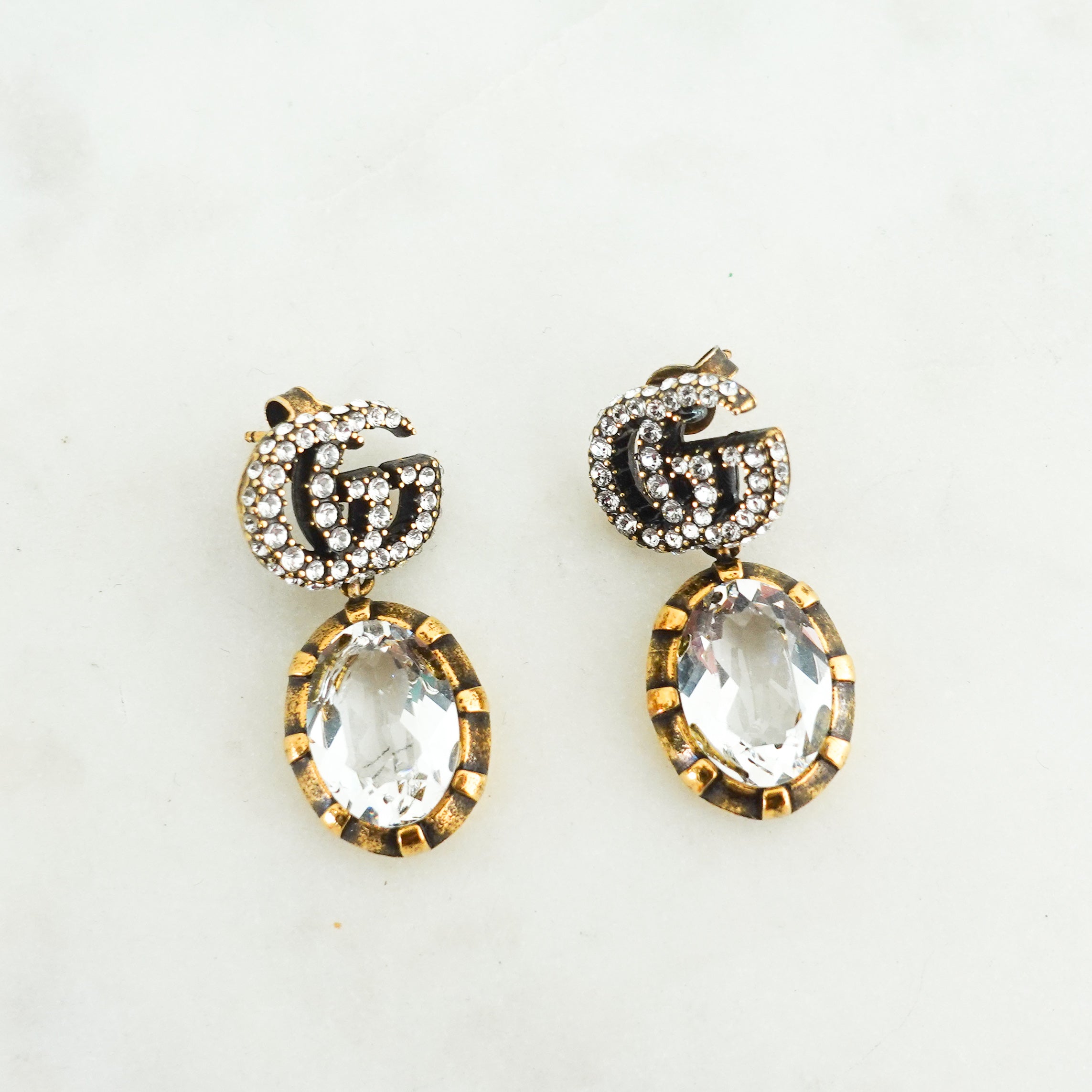 Double G earrings with Crystals RRP £315