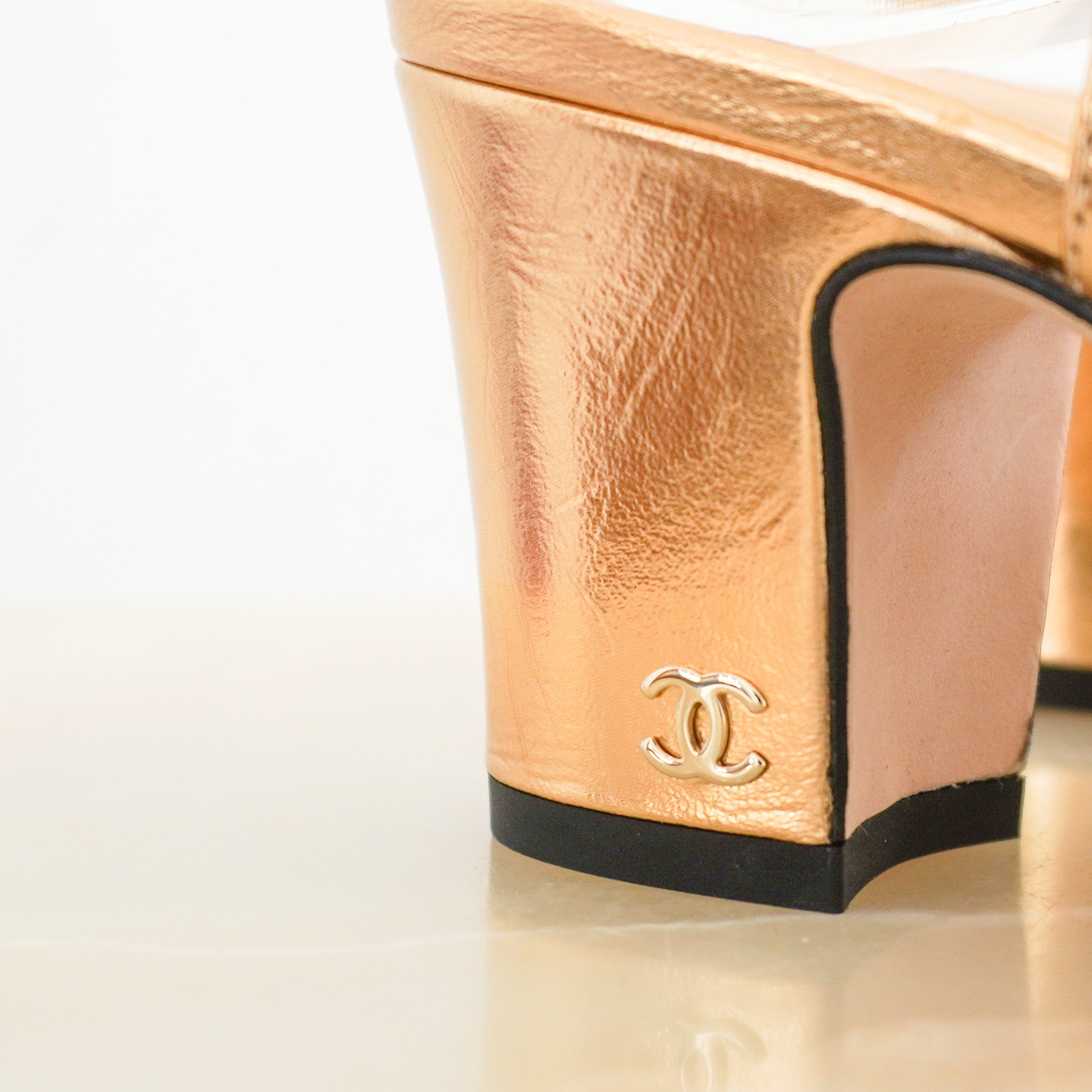 NEW Chanel Black and Gold Slingbacks (RRP £880) | Authentic Preloved - Reloved Again