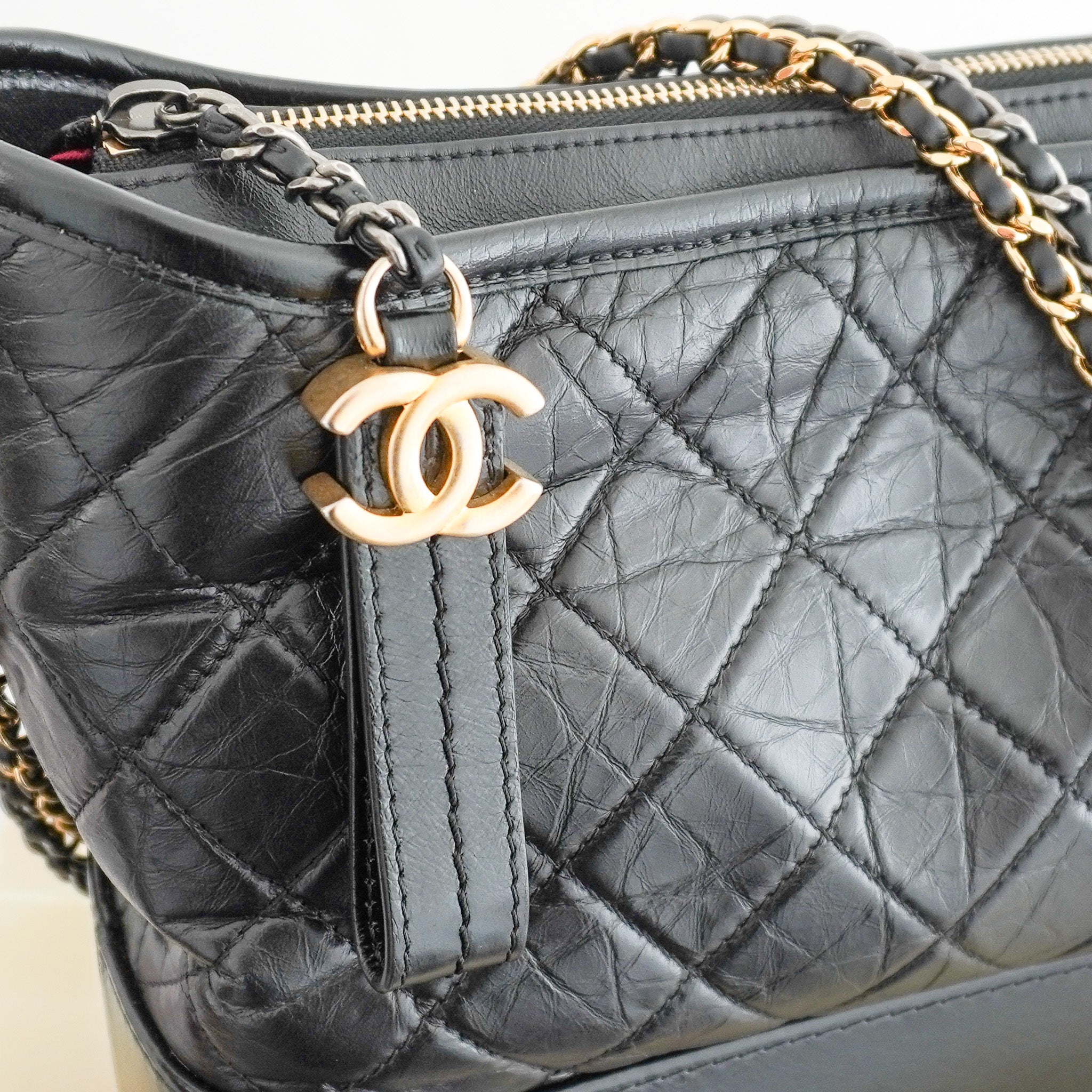 Chanel Gabrielle Medium Hobo Bag in Black Calfskin RRP £5,350 | Authentic Preloved - Reloved Again
