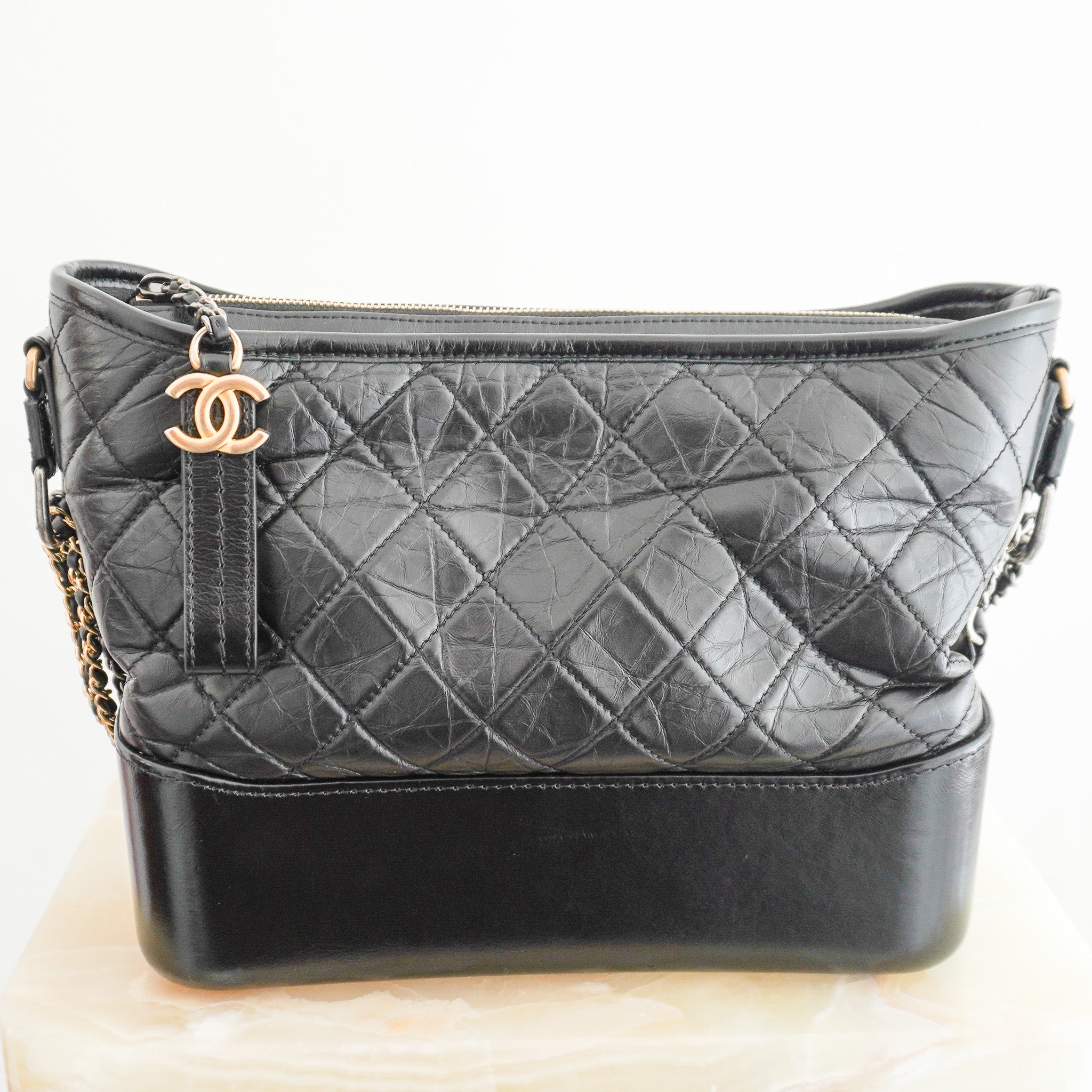 Chanel Gabrielle Medium Hobo Bag in Black Calfskin RRP £5,350 | Authentic Preloved - Reloved Again