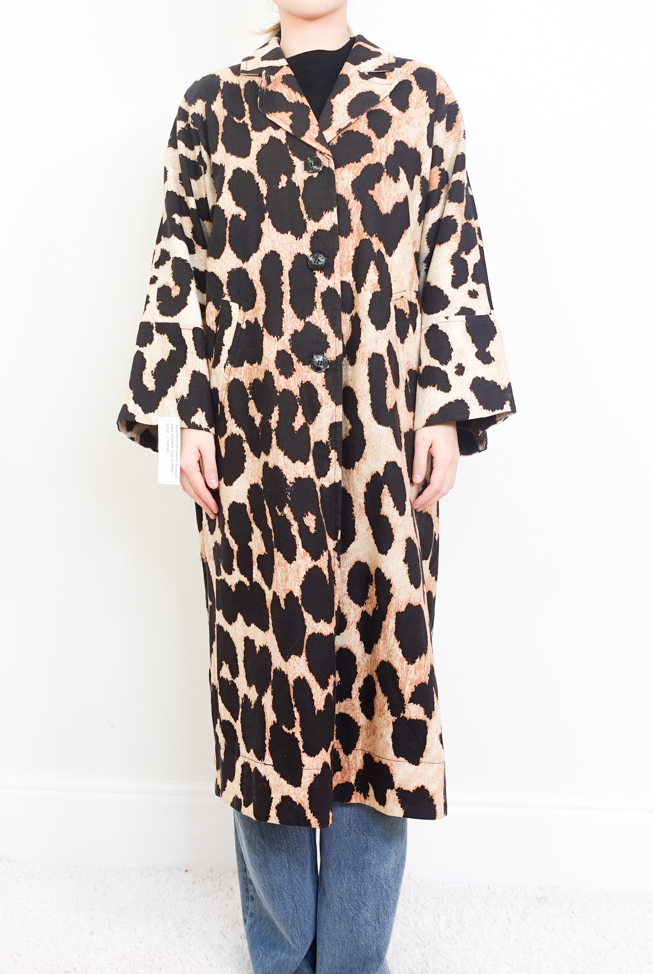 Leopard-print Long Line Coat RRP £350