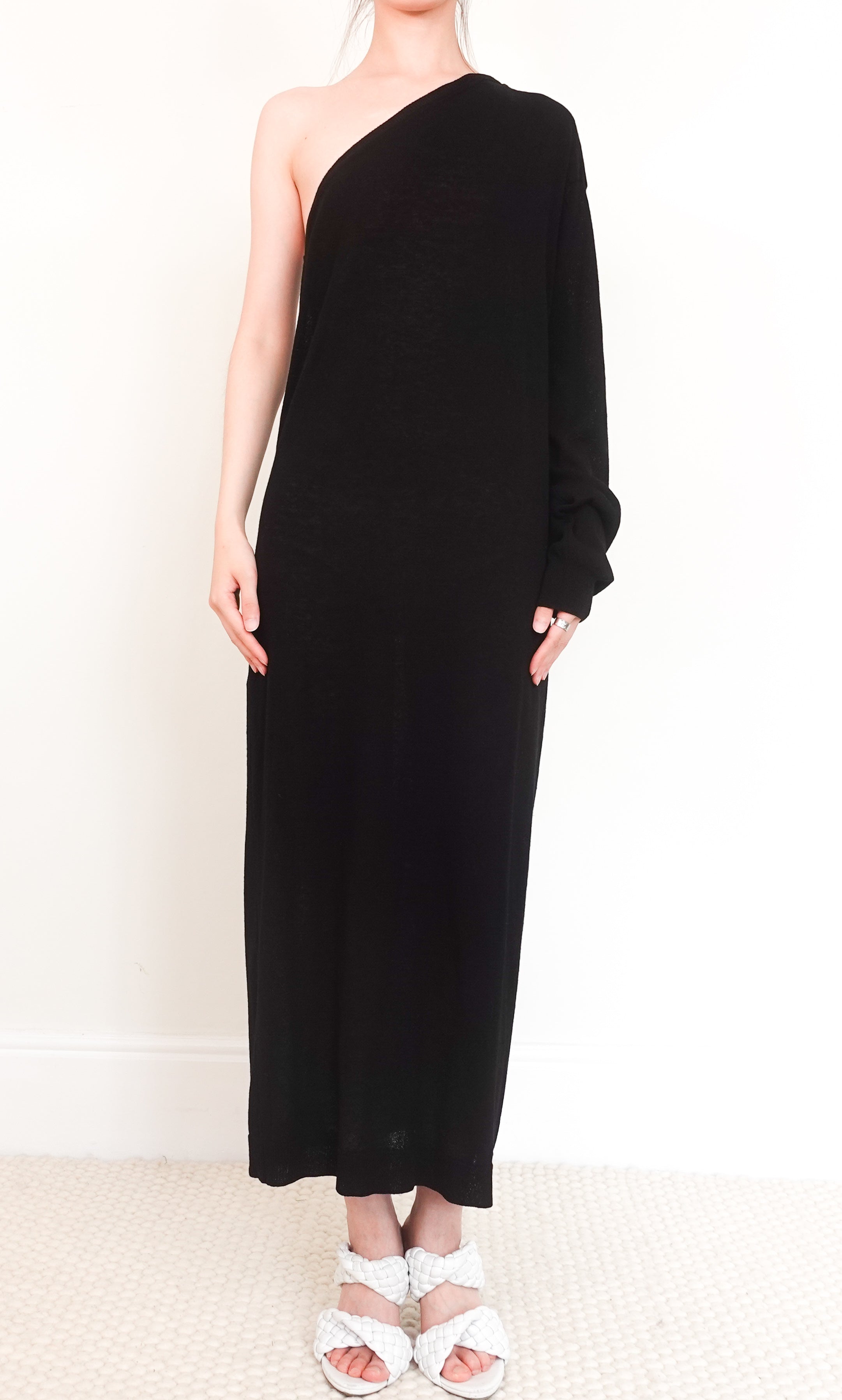 Lina one shoulder loose knit dress RRP £200