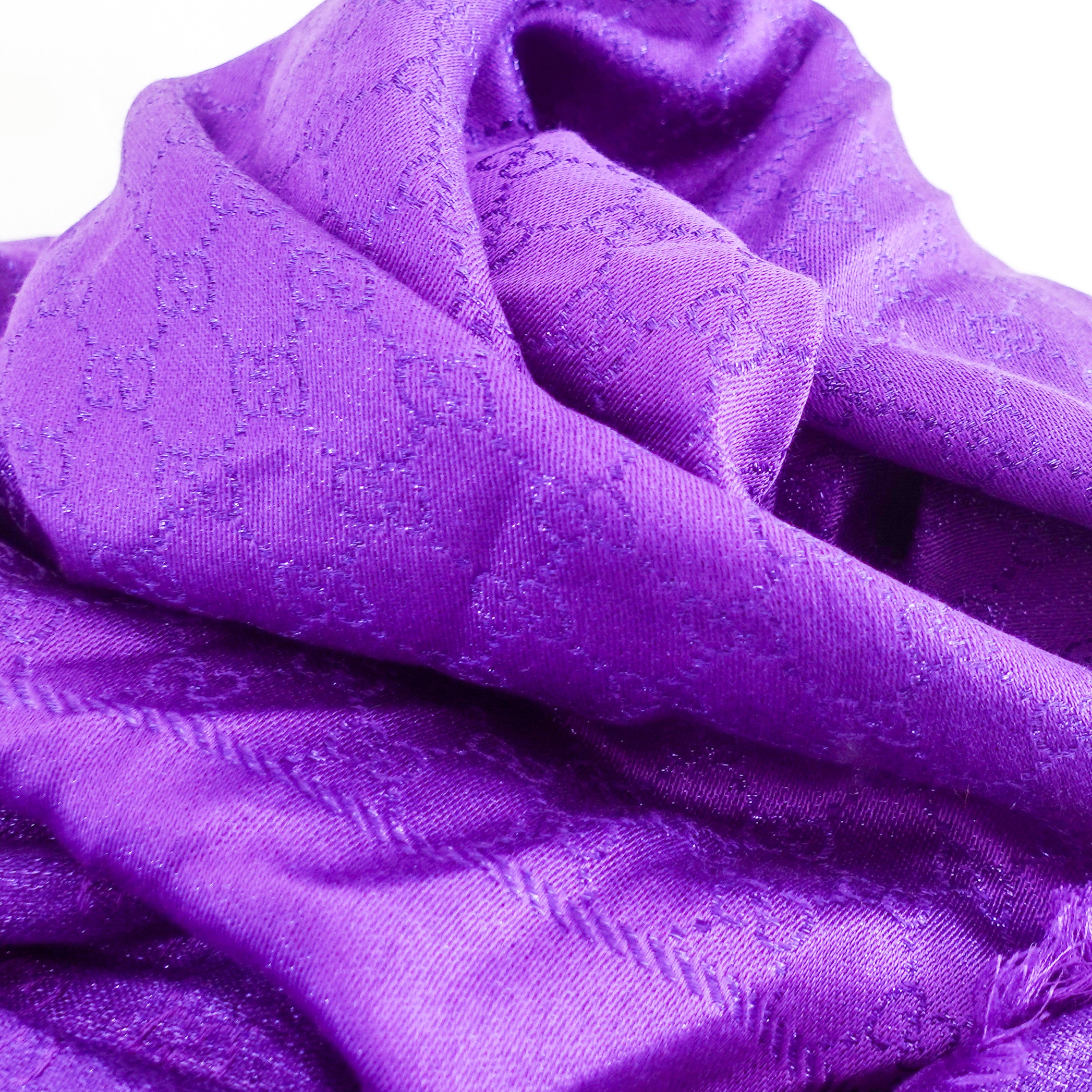 Purple monogram scarf £450