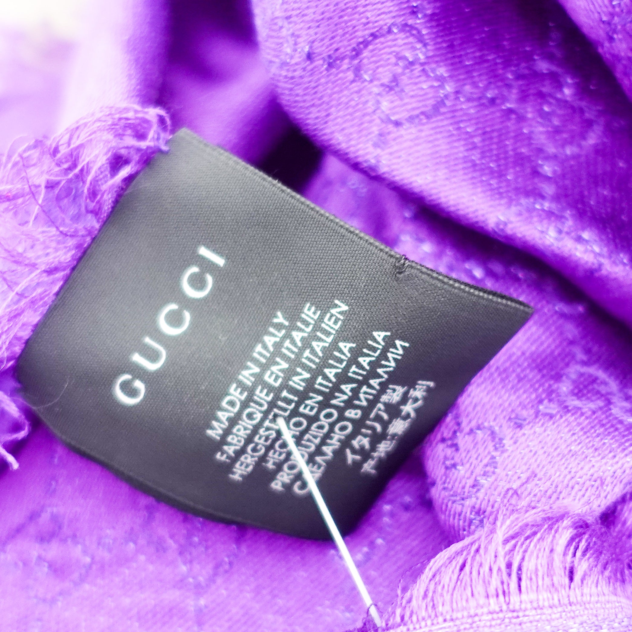 Purple monogram scarf £450