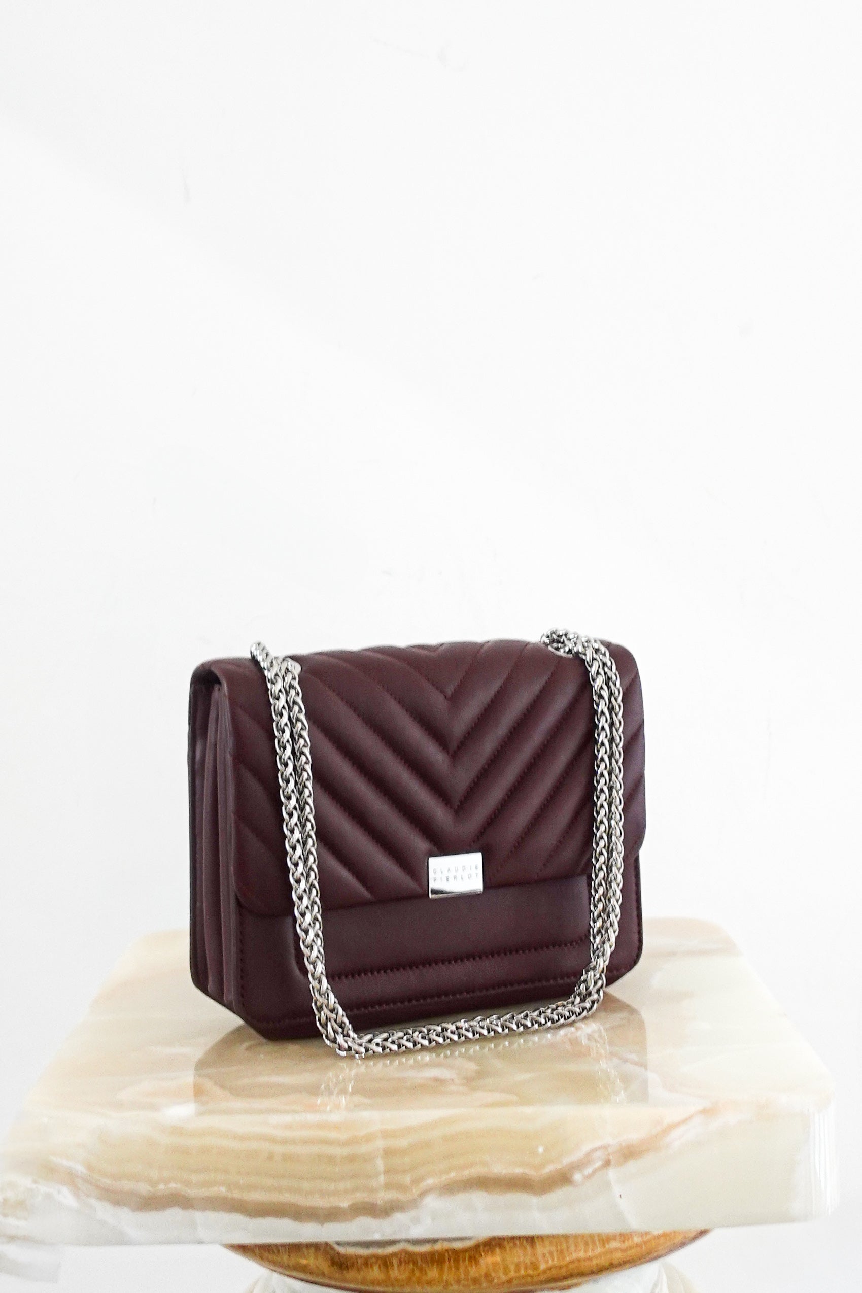 Burgandy Quilted Leather Crossbody bag RRP £350