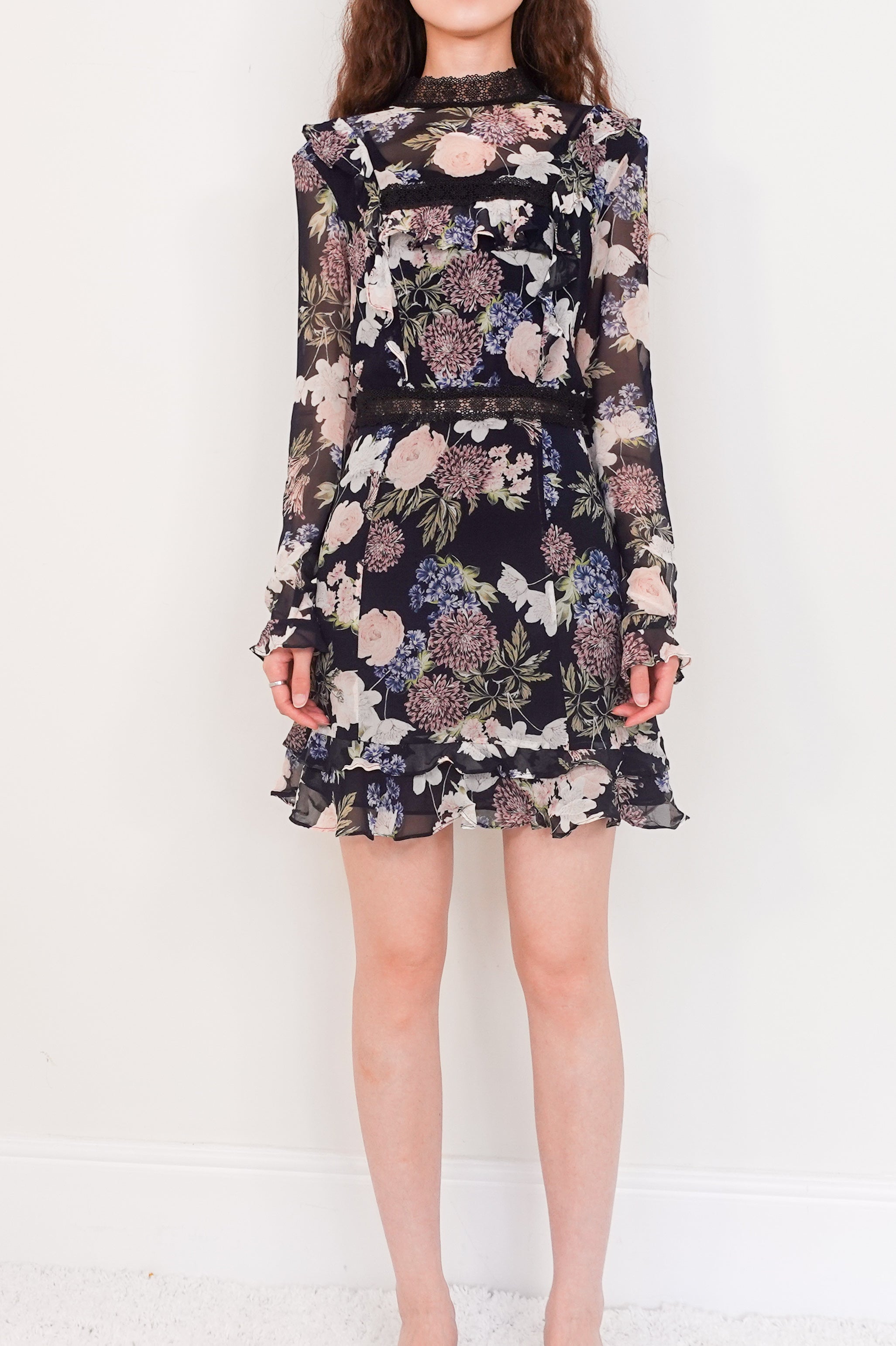 Silk floral mini dress RRP £350