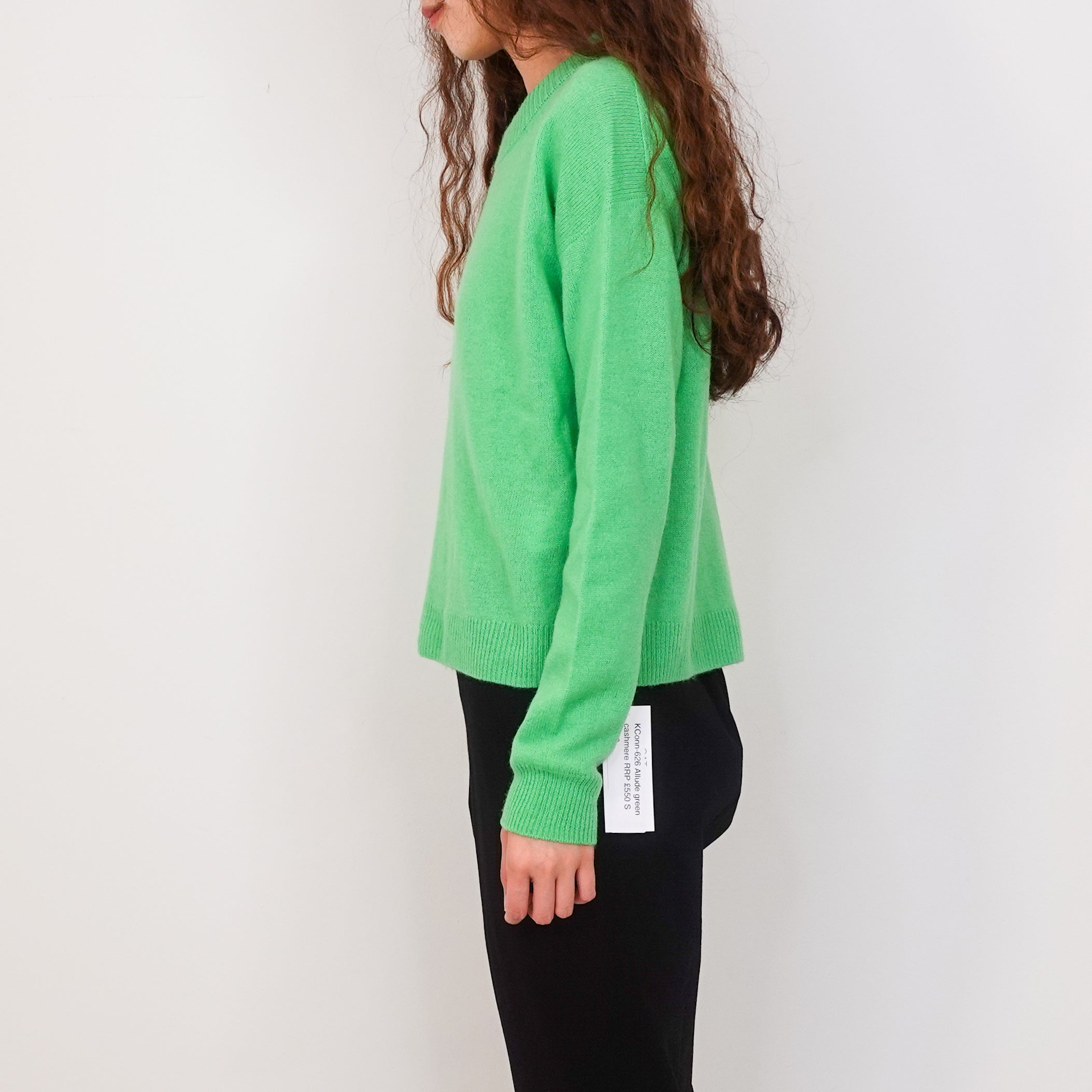 Green cashmere jumper RRP £550