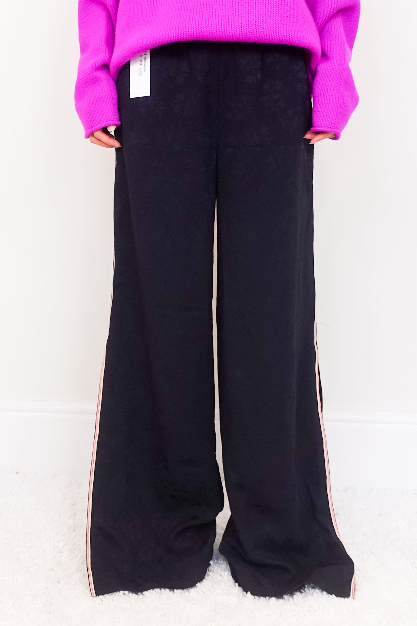 Blue floral wide leg trousers RRP £300