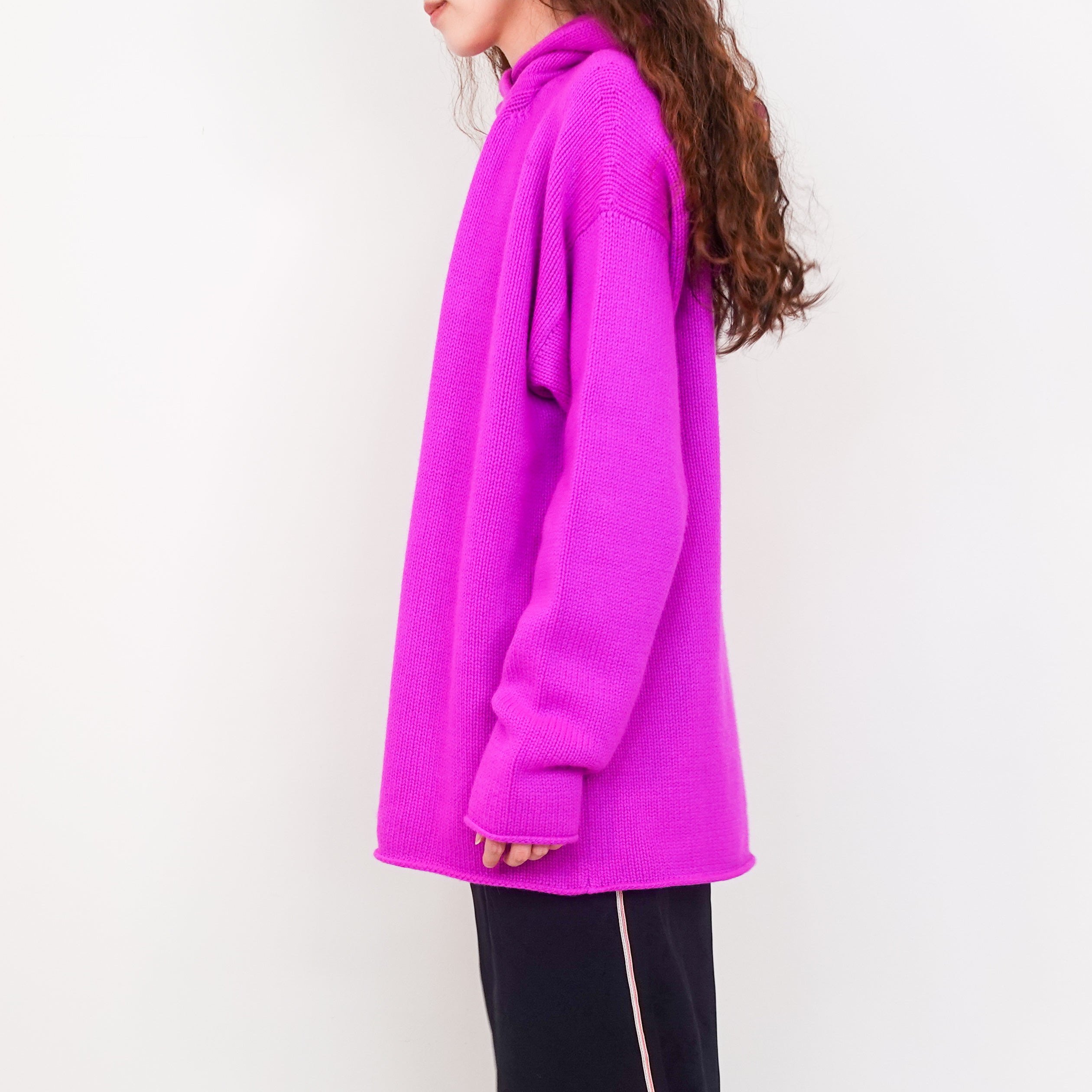 Purple cashmere hooded top RRP £450