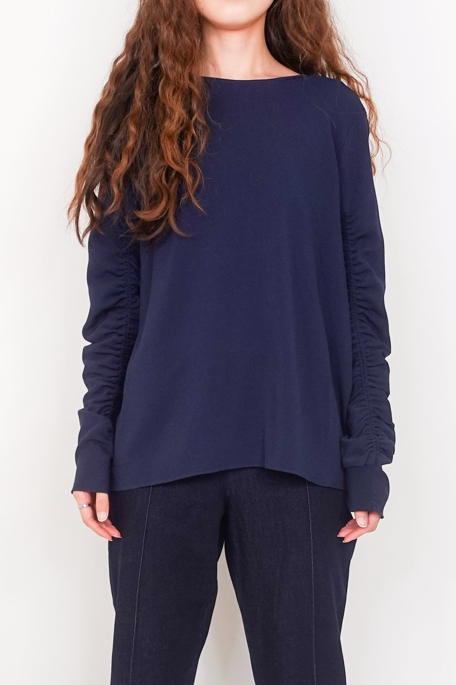 Navy ruched top RRP £200