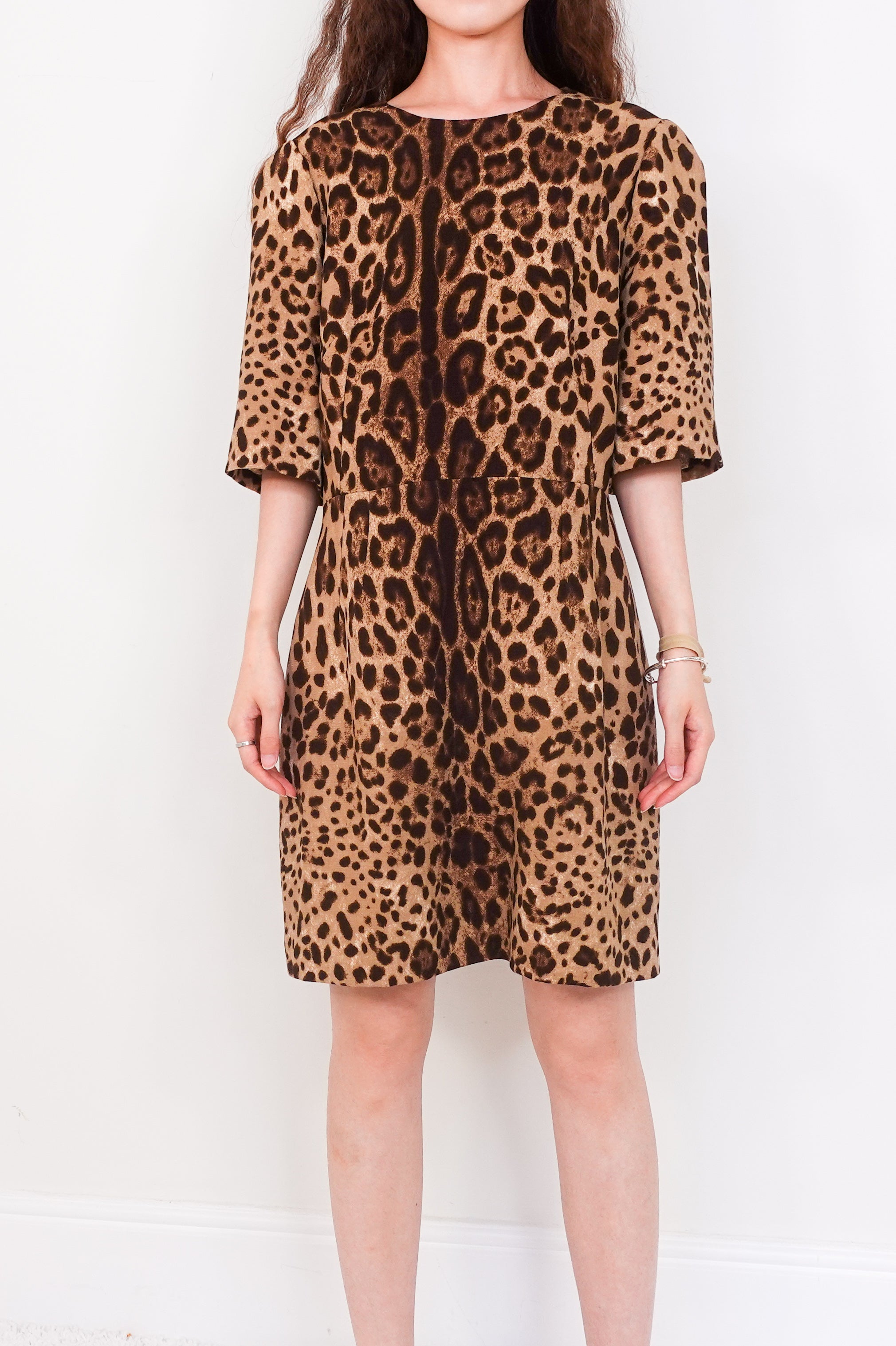 New leopard wool midi dress RRP £860