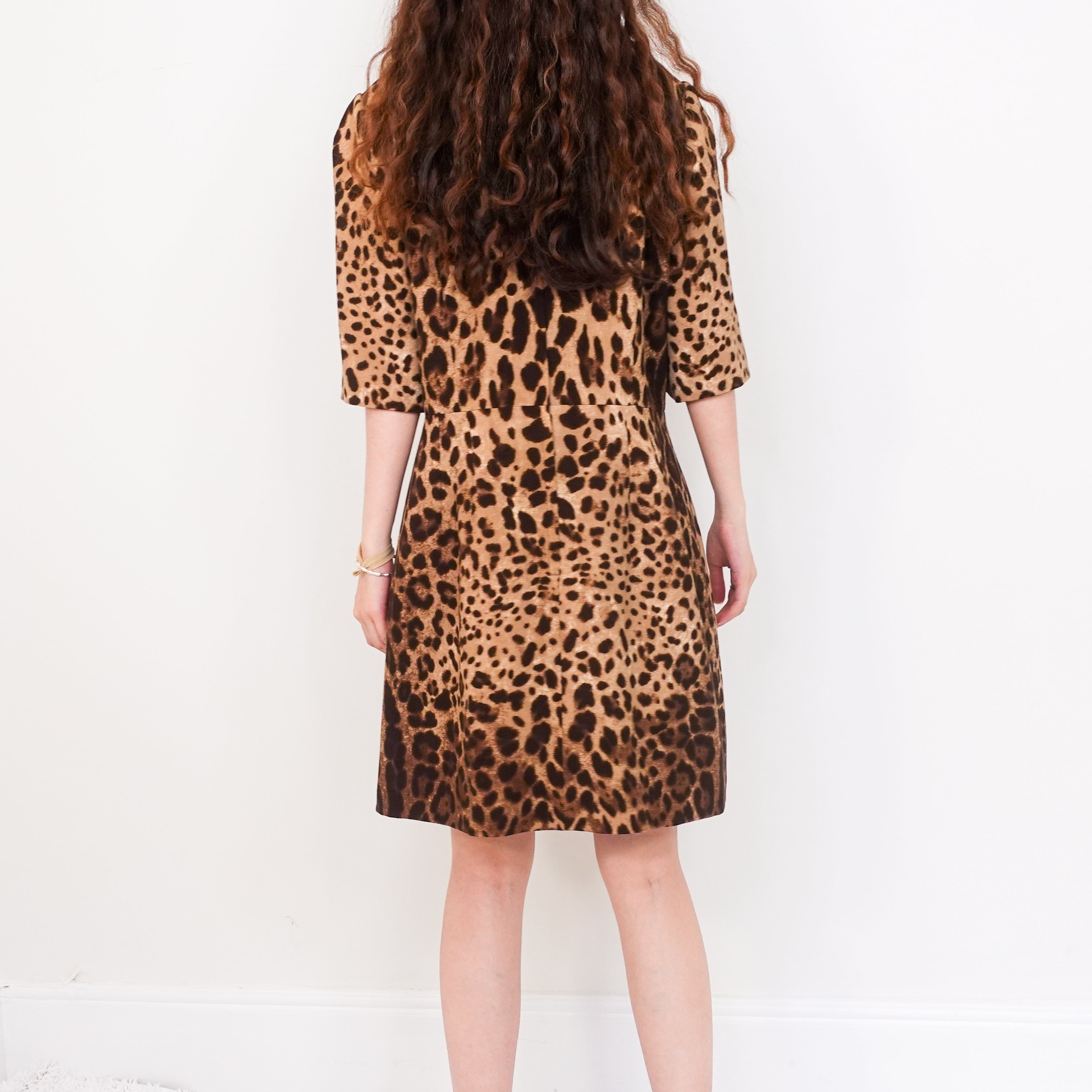 New leopard wool midi dress RRP £860