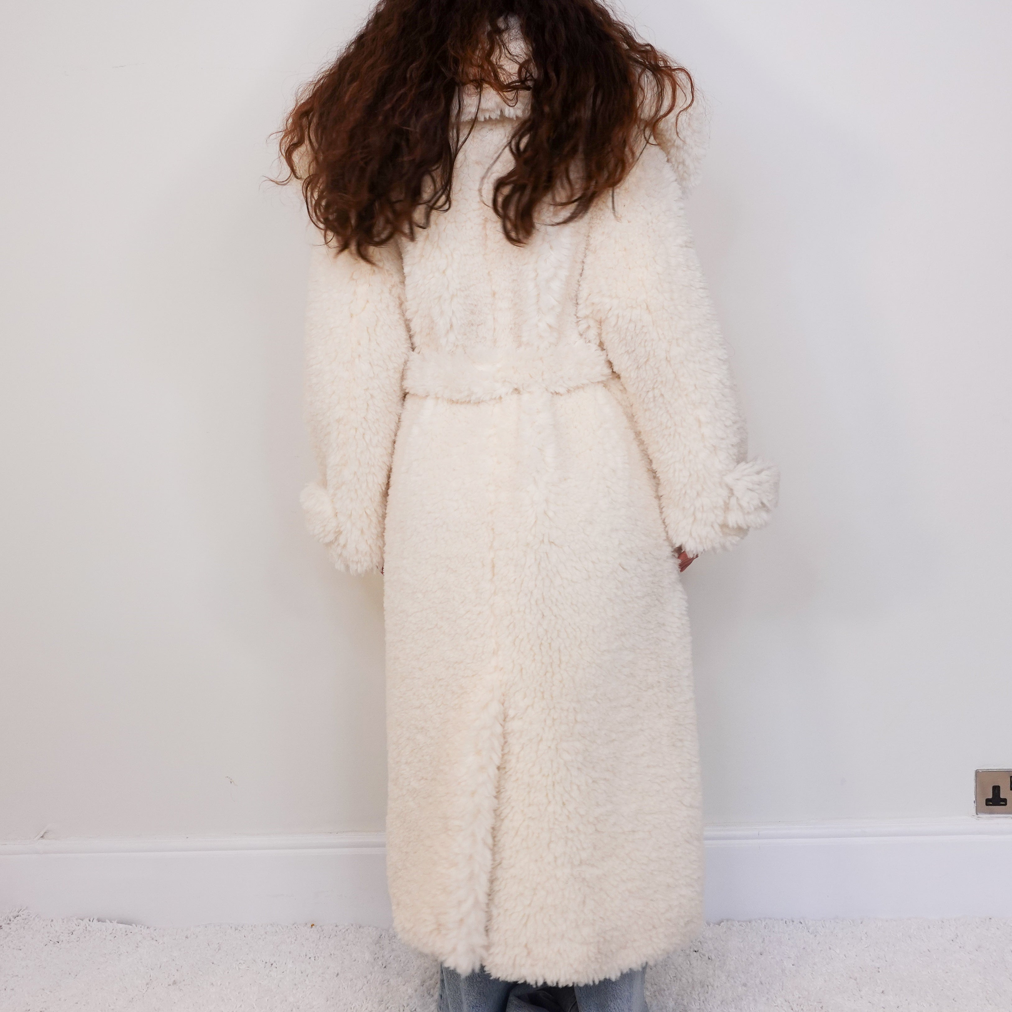 Teddy belted coat in ivory RRP £1335