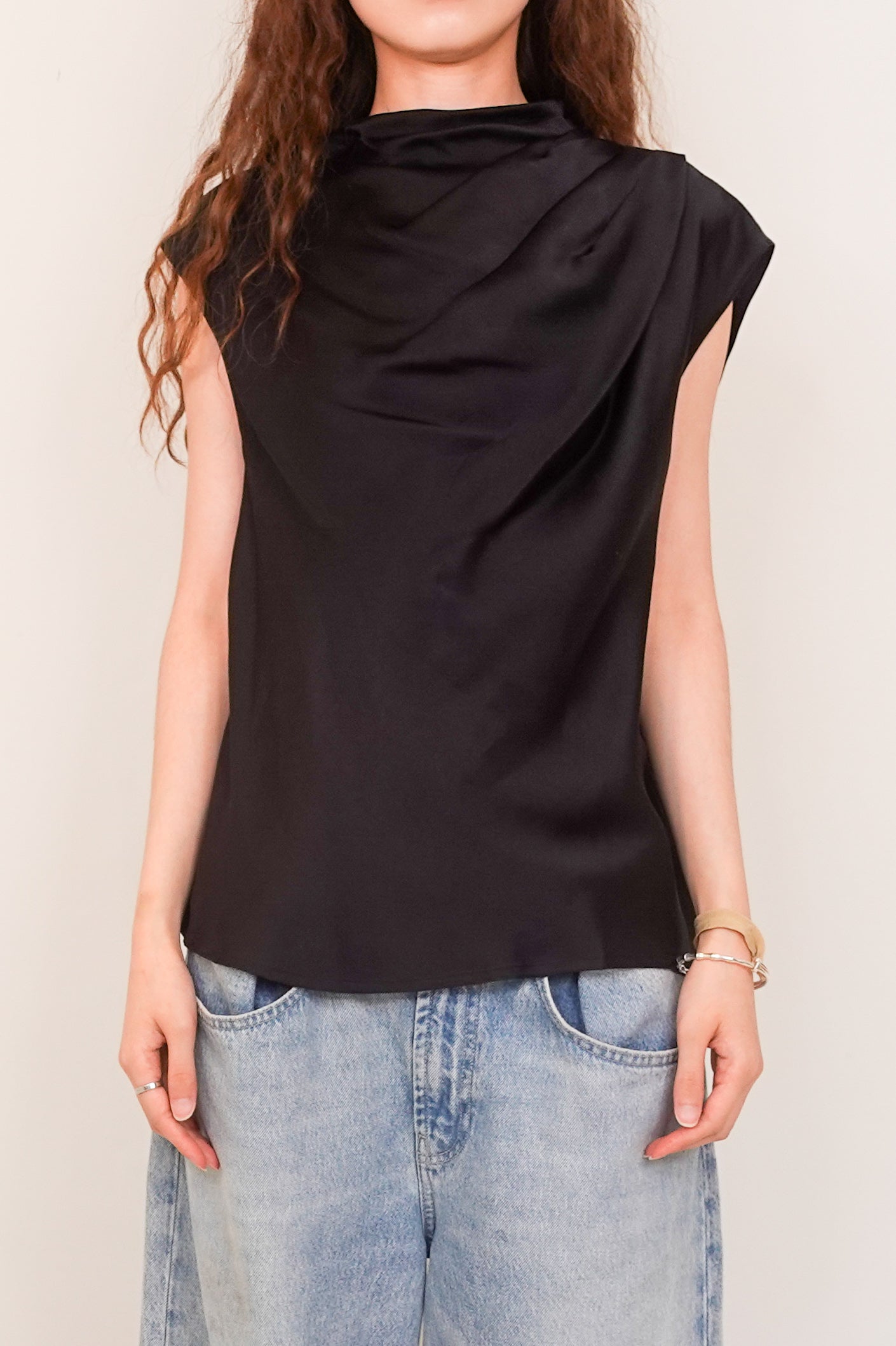 Black silk top RRP £200