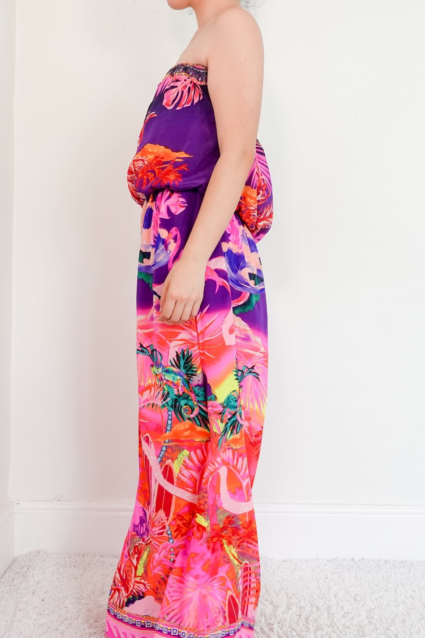 NEW Camilla tropical bandeau dress RRP £600 - Reloved Again