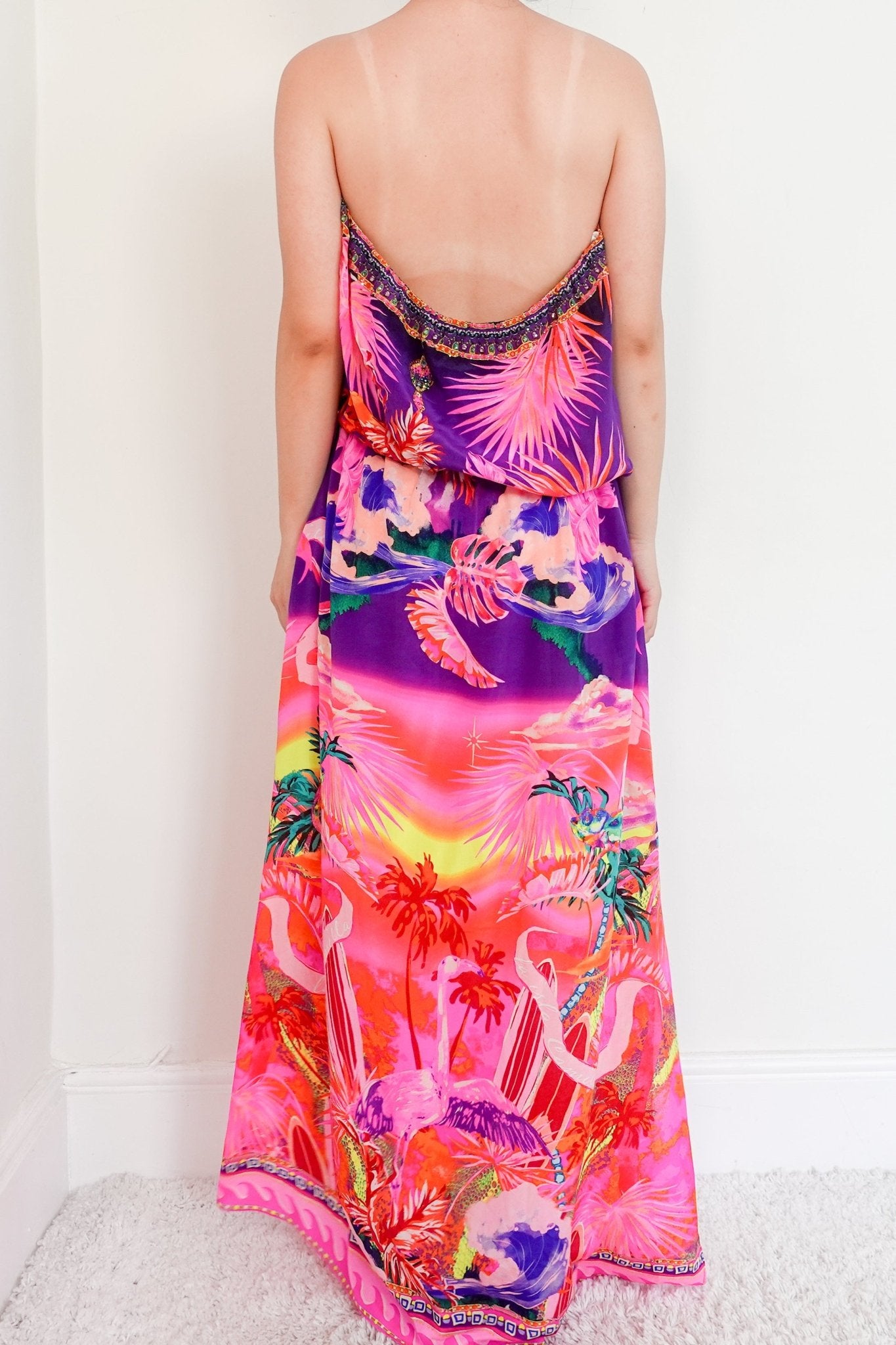 NEW Camilla tropical bandeau dress RRP £600 - Reloved Again