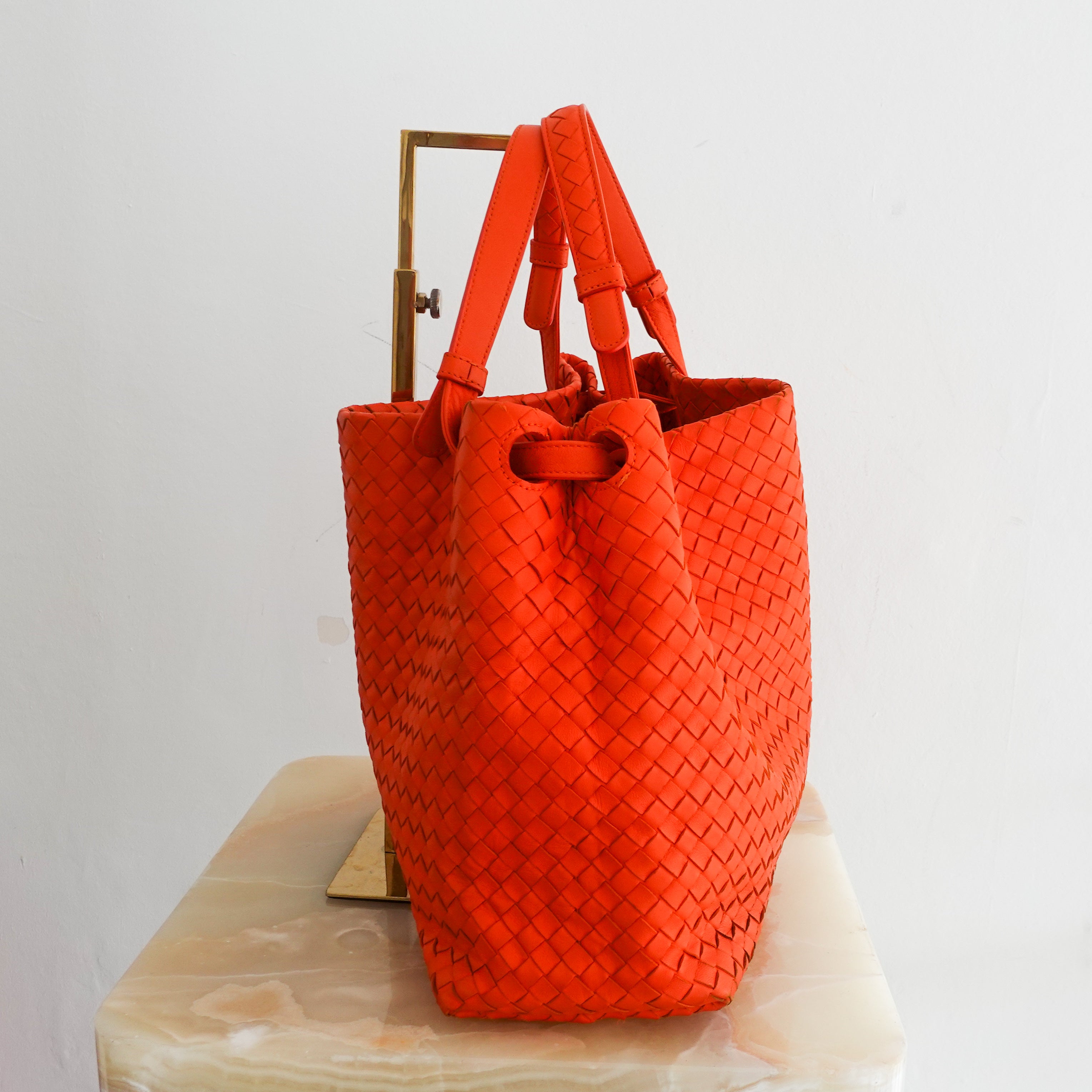 Garda orange woven leather tote RRP £2k