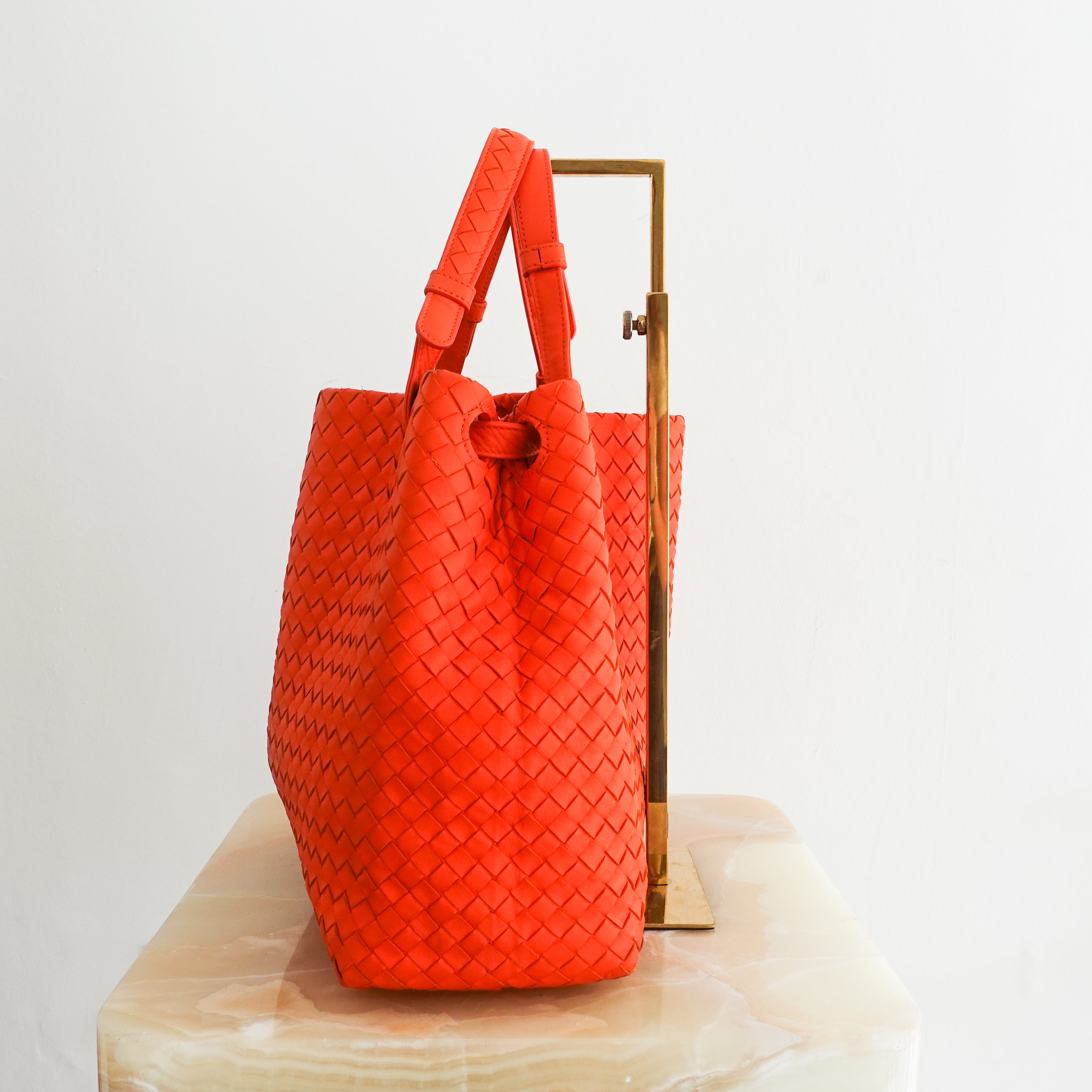 Garda orange woven leather tote RRP £2k