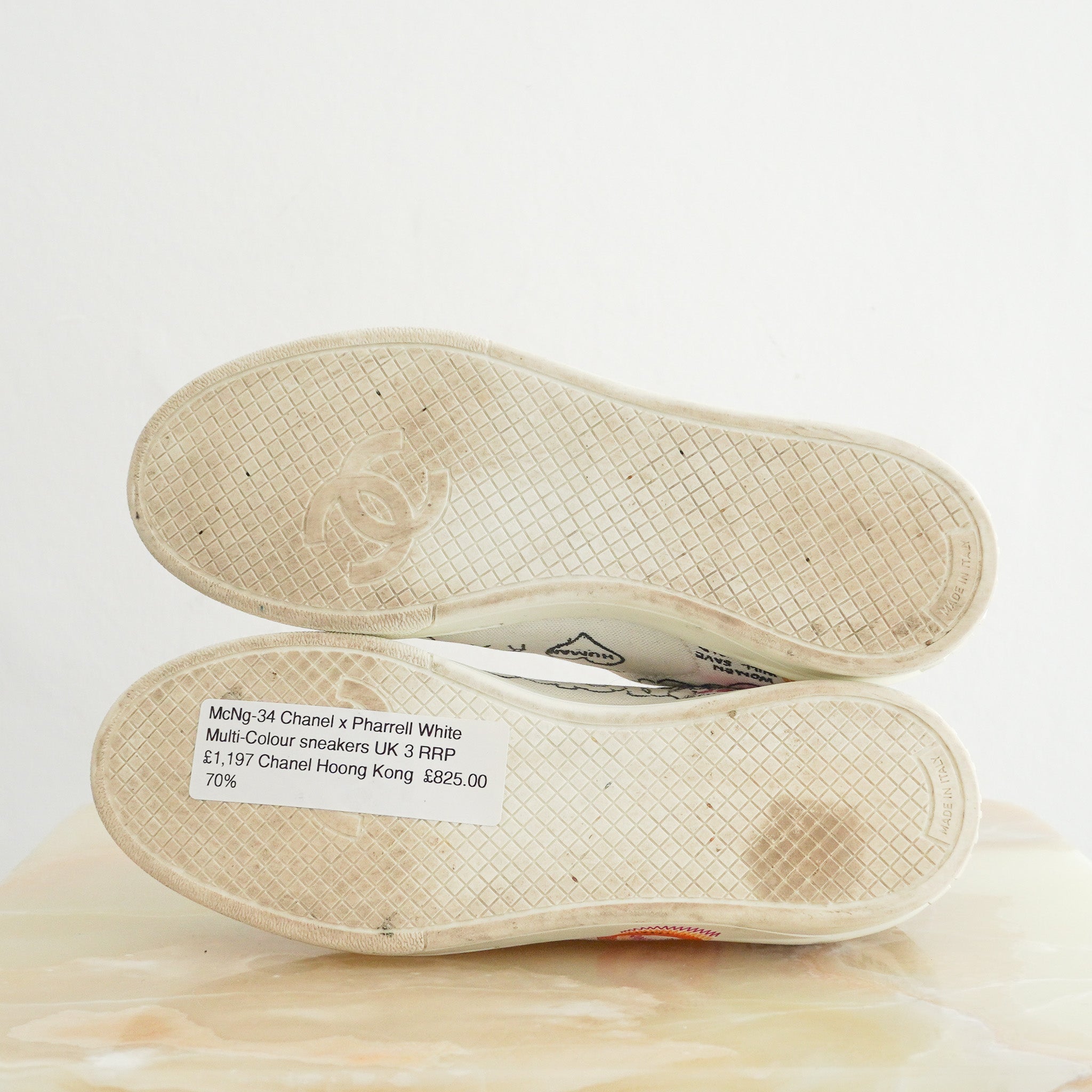 Chanel x Pharrell White Multi-Colour Graffiti Sneakers (RRP £1,197) | Authentic Preloved