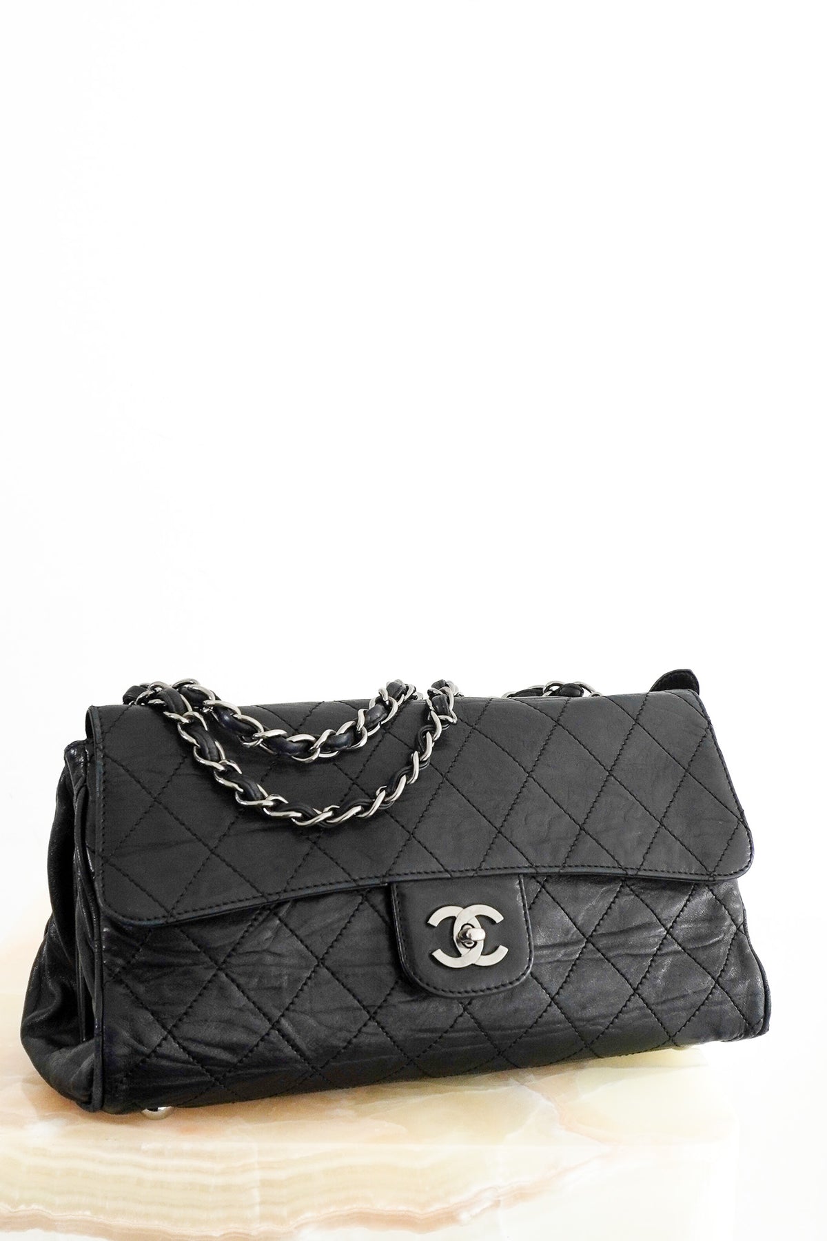Chanel Leather Ritz Flap Bag Black | Authentic Preloved - Reloved Again