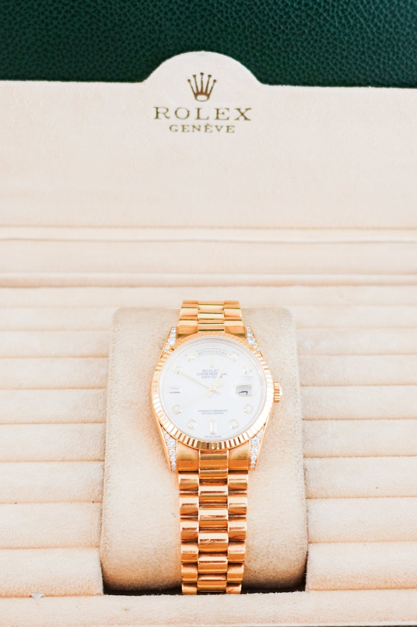 Rolex Day Date Diamond & 18K Gold Watch | Authentic Preloved - Reloved Again