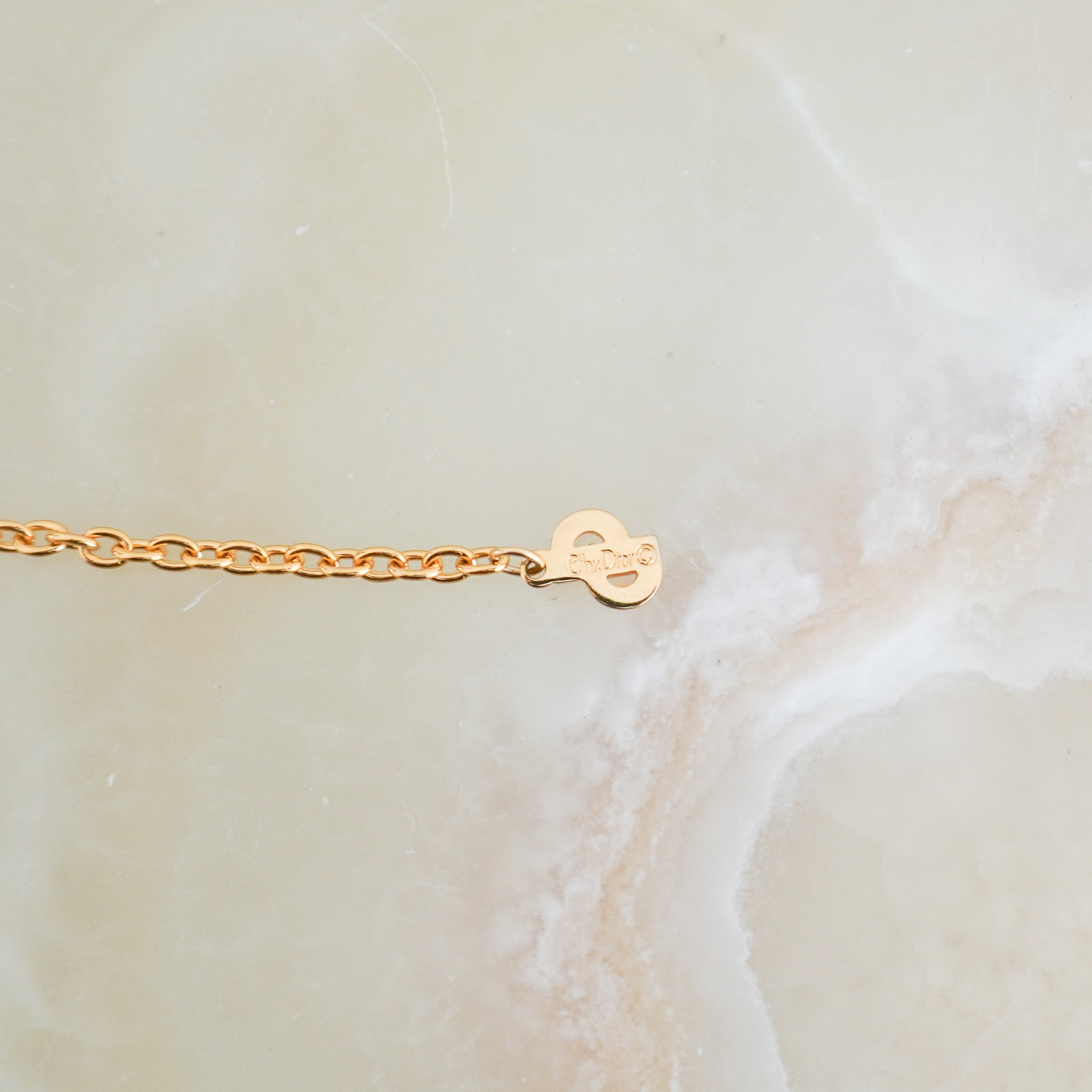 Christian Dior Petit CD Necklace in Gold-Finish Metal RRP £480 | Authentic Preloved FINAL SALE - Reloved Again