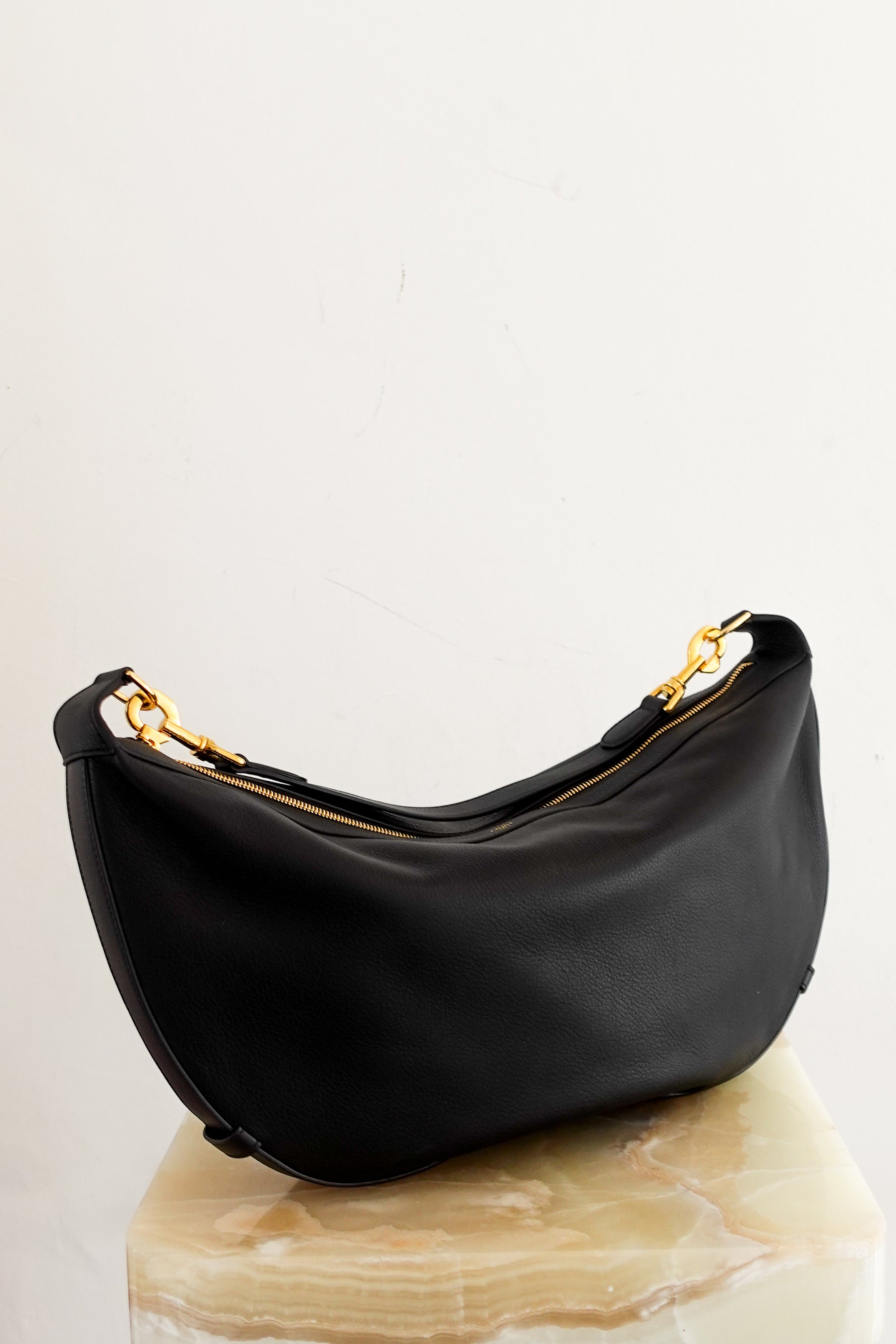 Celine medium calfskin Leandre  shoulder bag in black RRP £2650 | Authentic Preloved