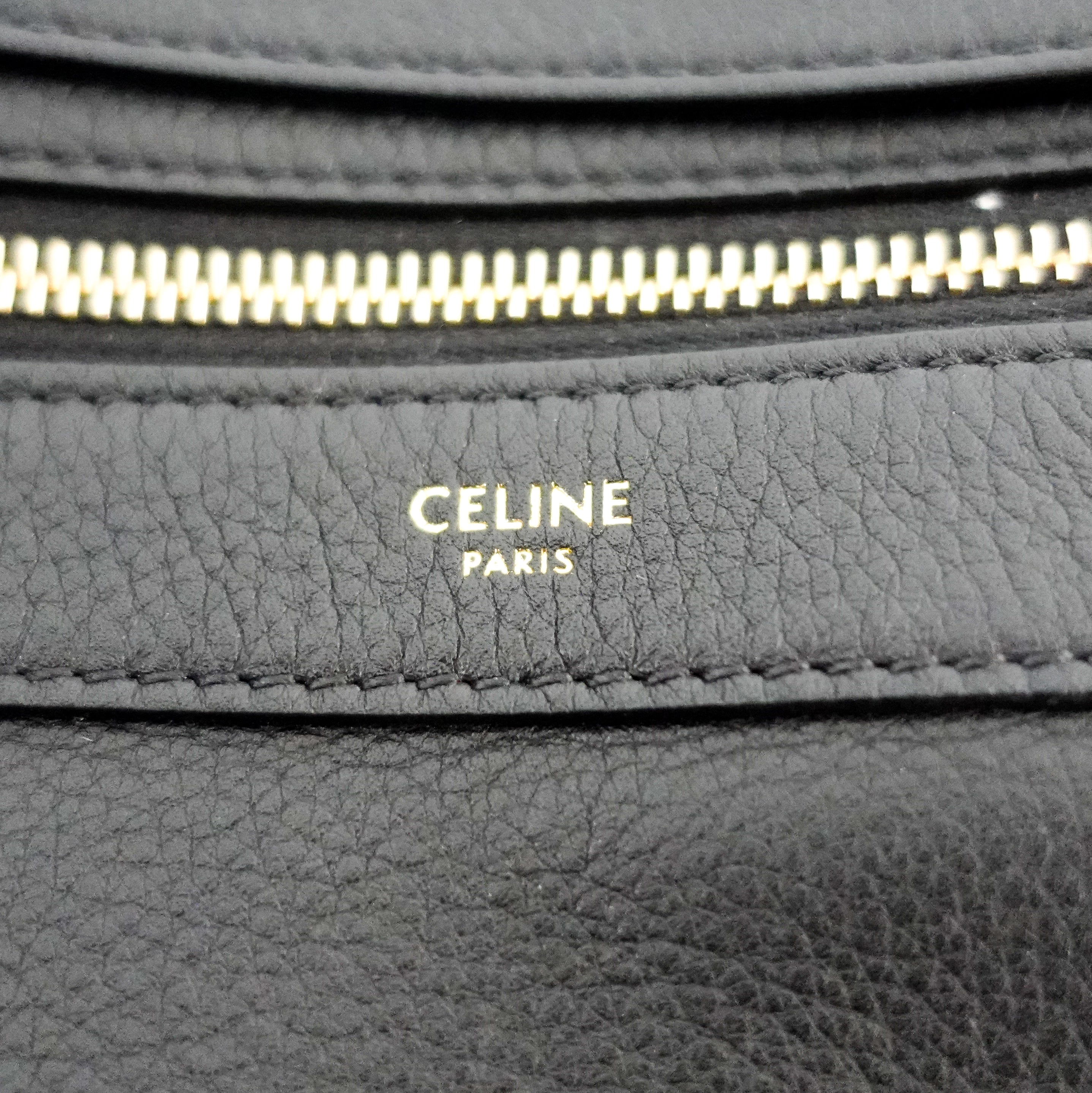 Celine medium calfskin Leandre  shoulder bag in black RRP £2650 | Authentic Preloved