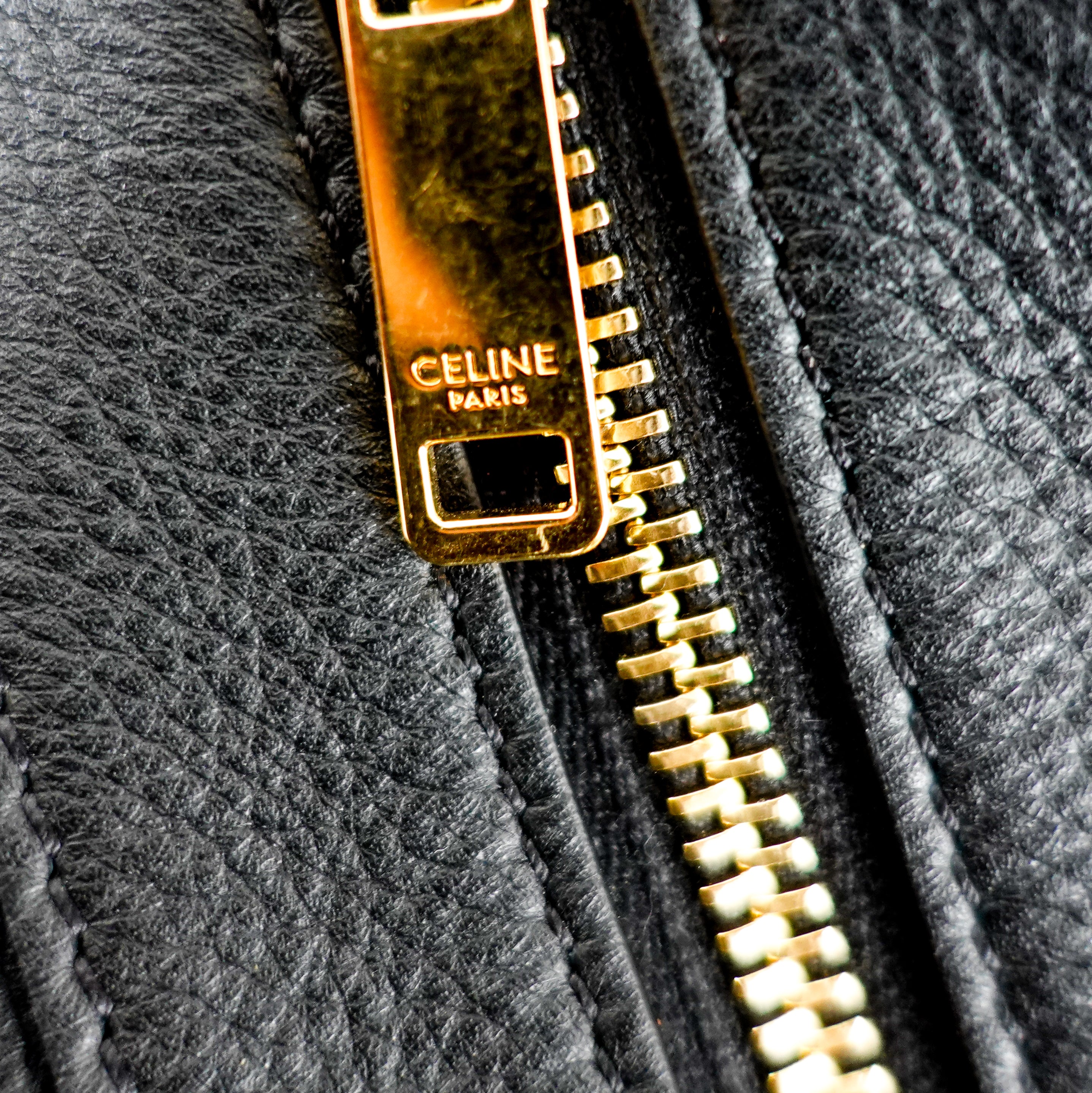Celine medium calfskin Leandre  shoulder bag in black RRP £2650 | Authentic Preloved