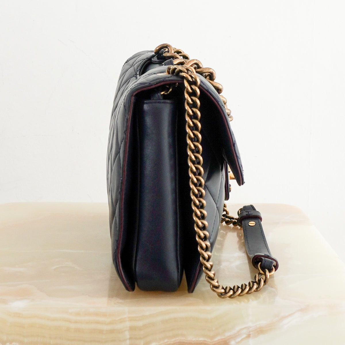Chanel Large Perfect Edge Flap Bag Navy Quilted Lambskin | Authentic Preloved - Reloved Again