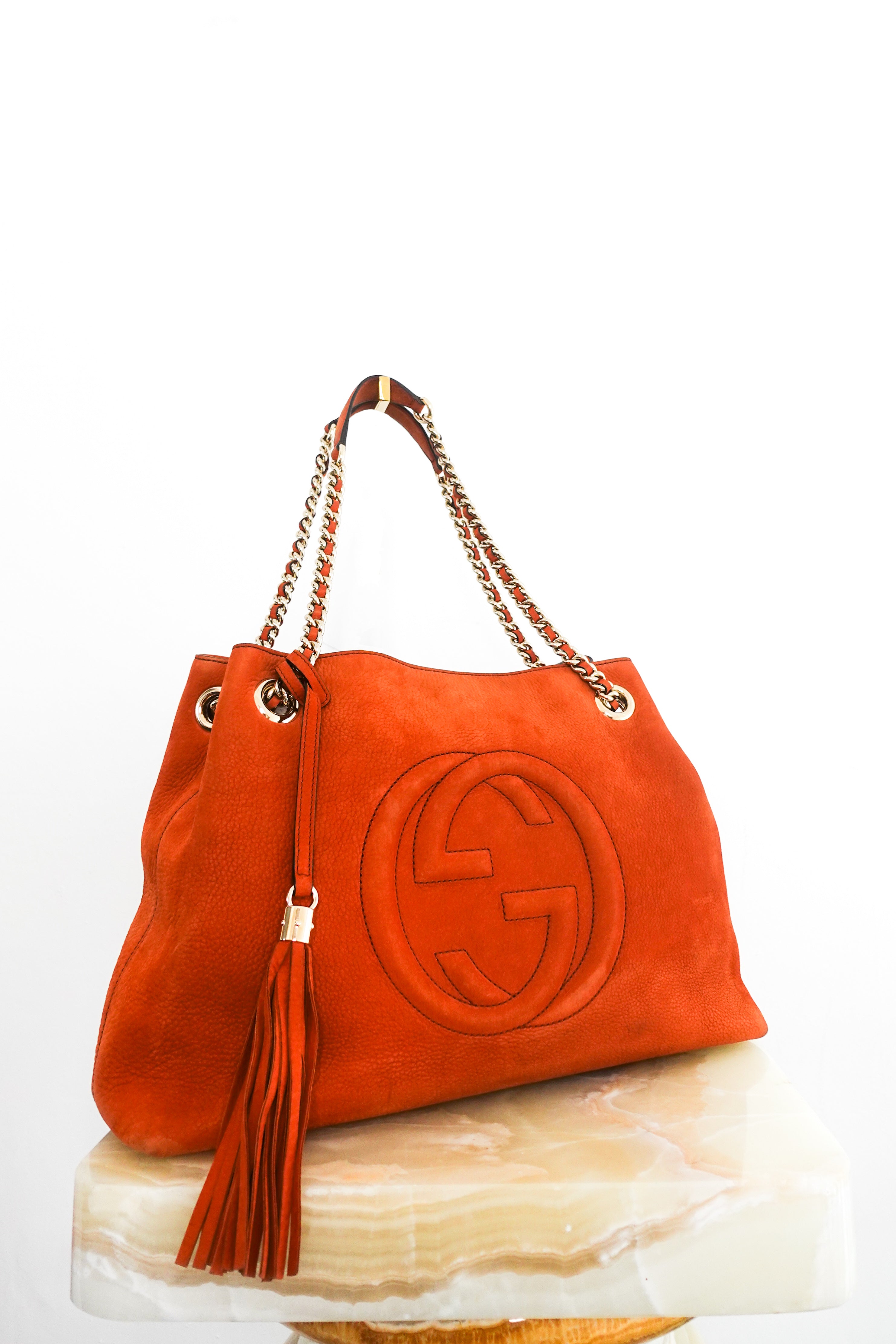 Burnt orange Soho tote bag RRP £2k