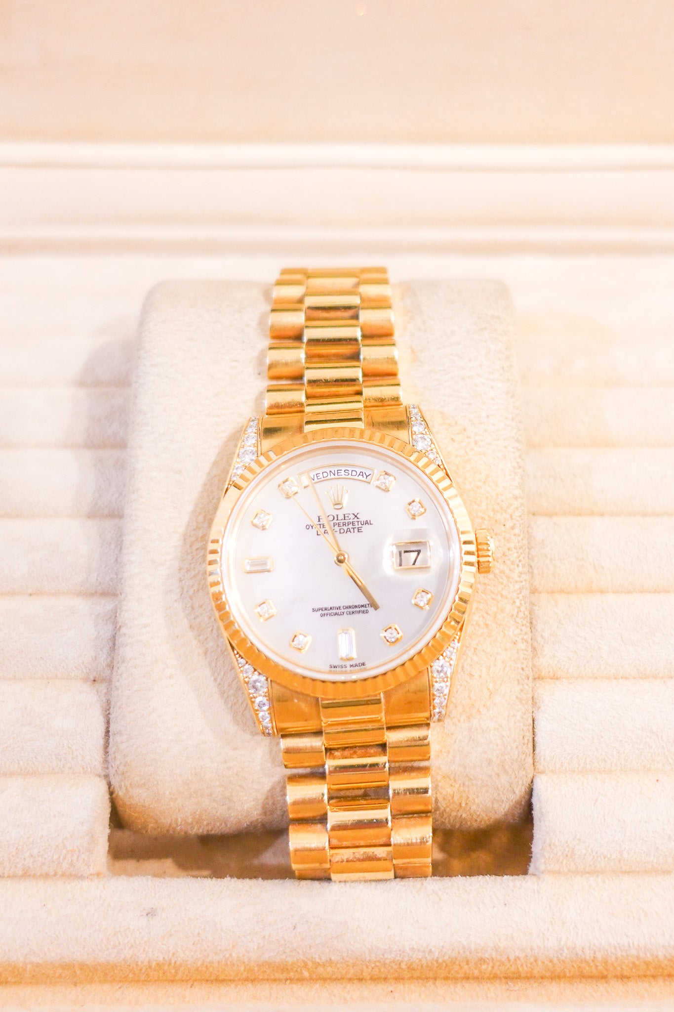 Rolex Day Date Diamond & 18K Gold Watch | Authentic Preloved - Reloved Again