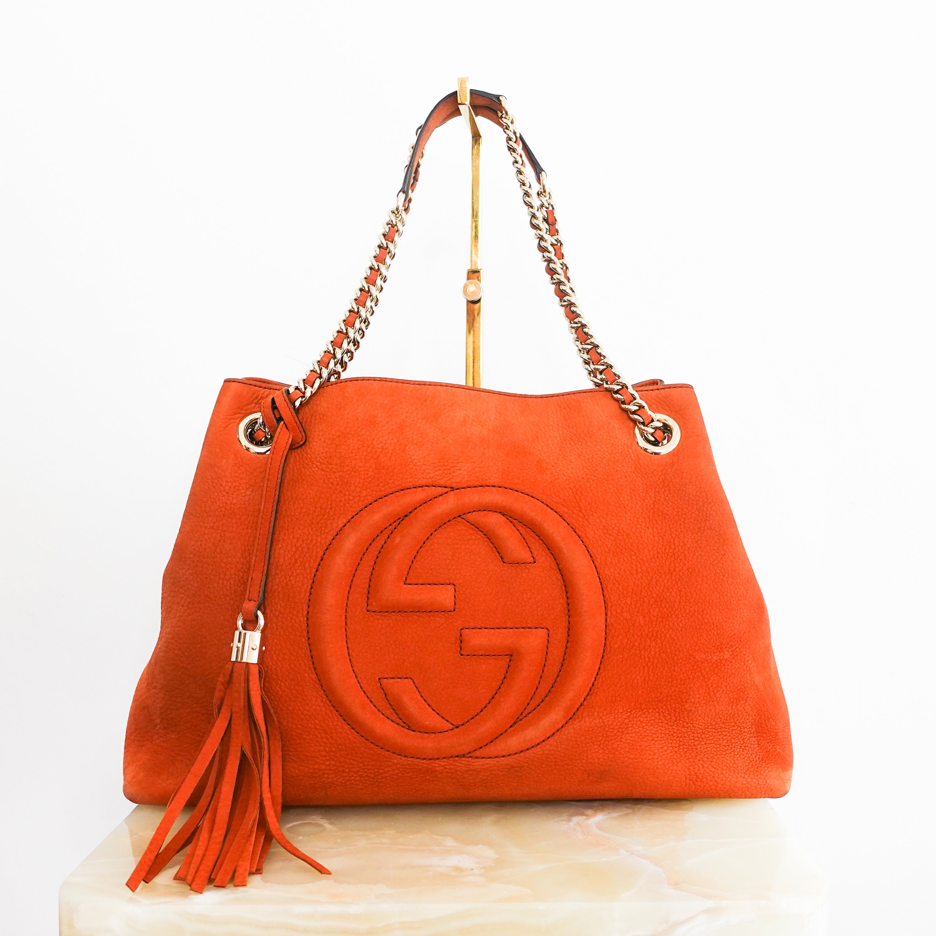 Burnt orange Soho tote bag RRP £2k