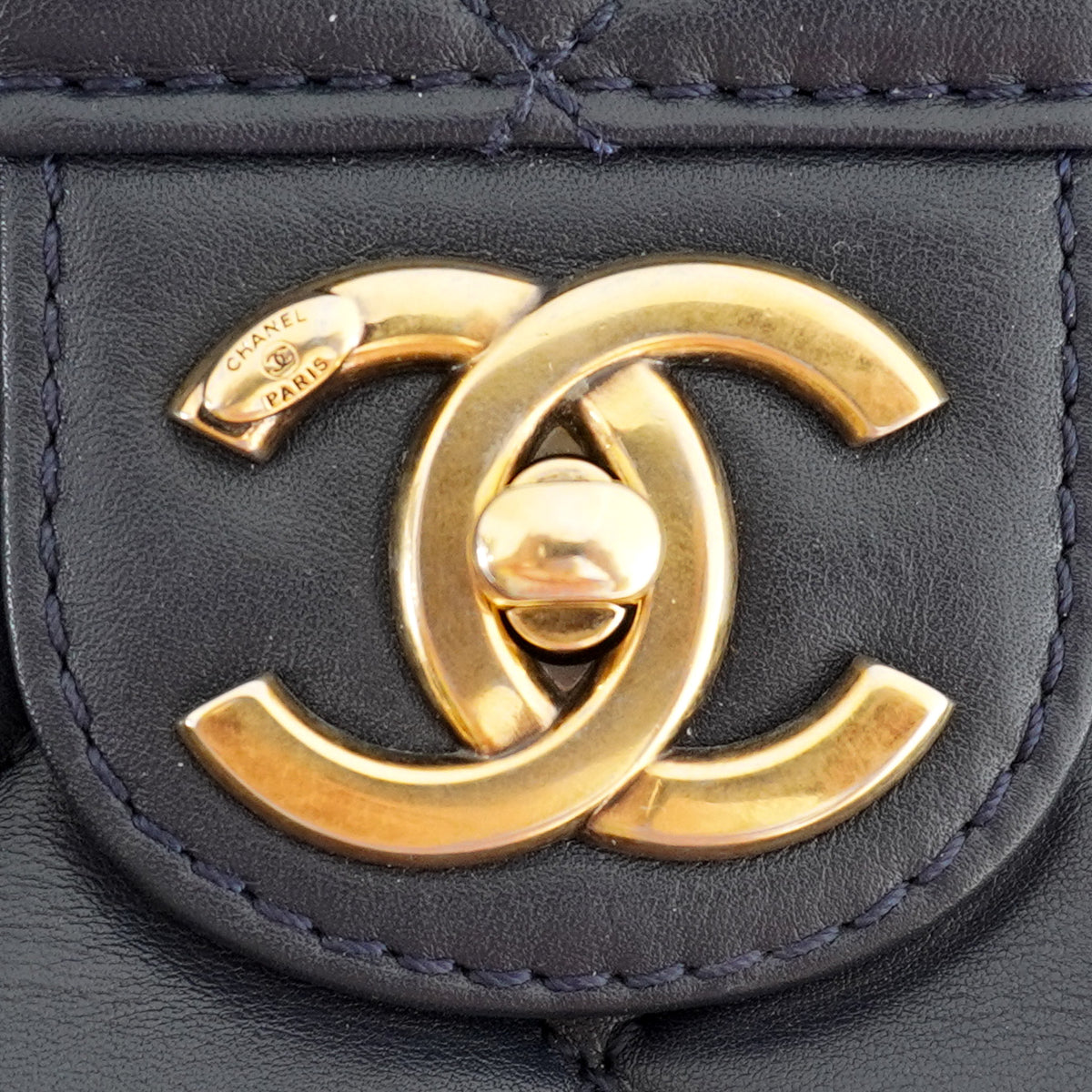 Chanel Large Perfect Edge Flap Bag Navy Quilted Lambskin | Authentic Preloved - Reloved Again