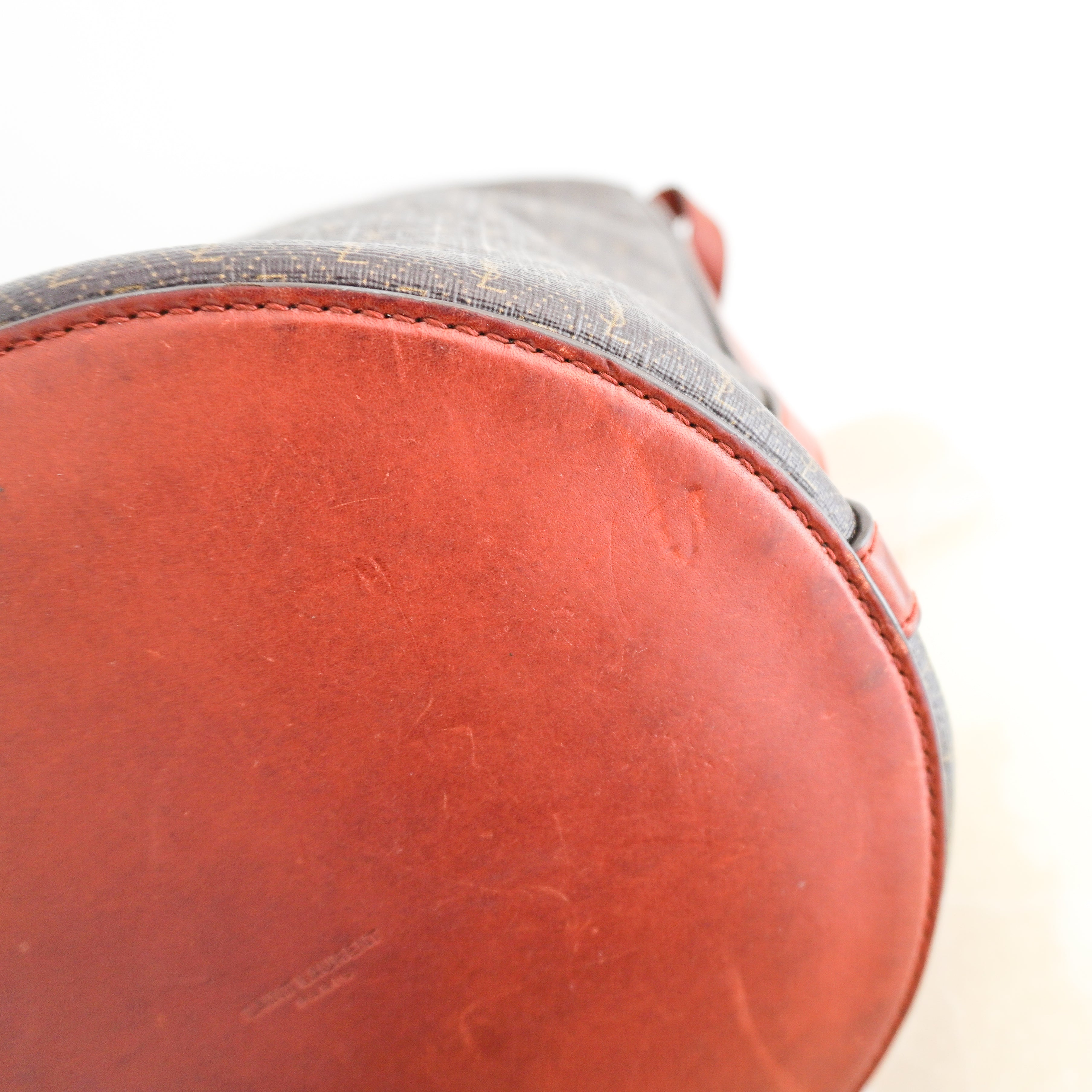 Saint Laurent Le Monogramme Bucket Bag in Brown Canvas (RRP £1645) | Authentic Preloved
