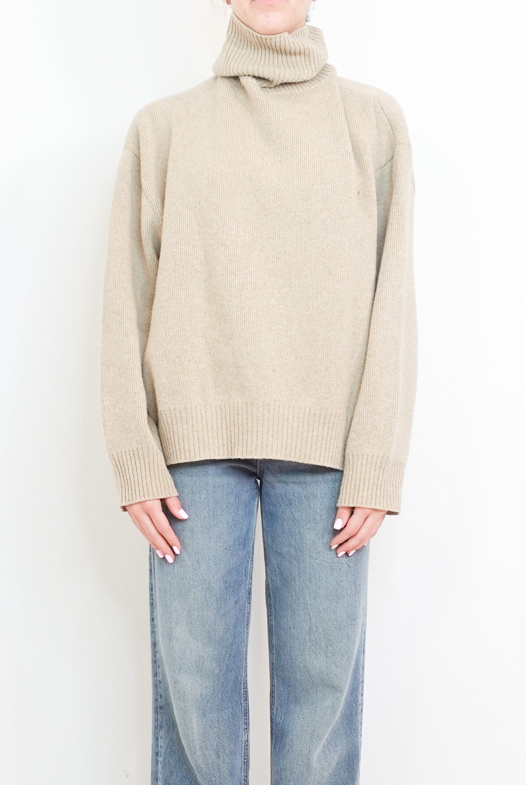 Beige Turtleneck Jumper RRP £300