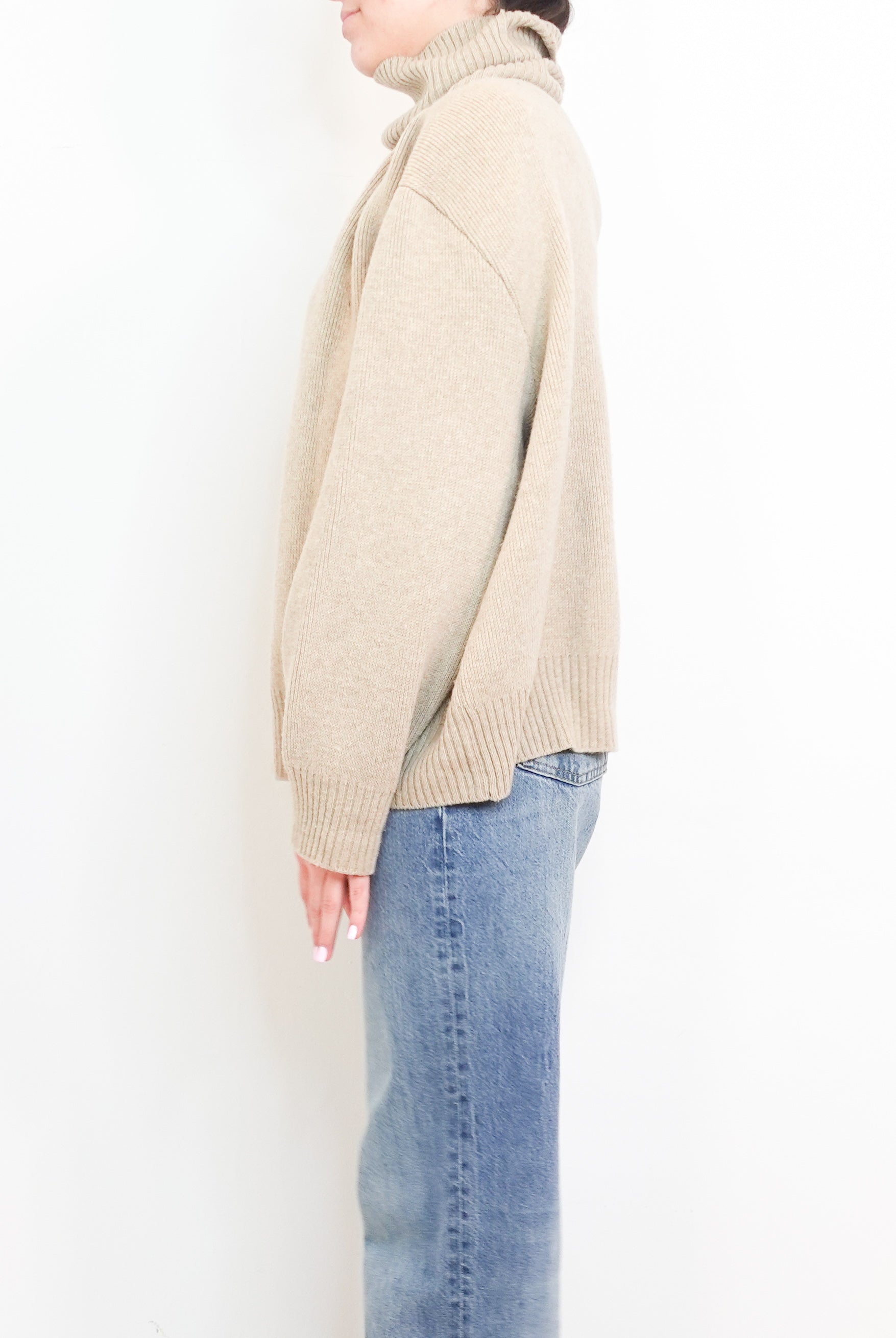 Beige Turtleneck Jumper RRP £300