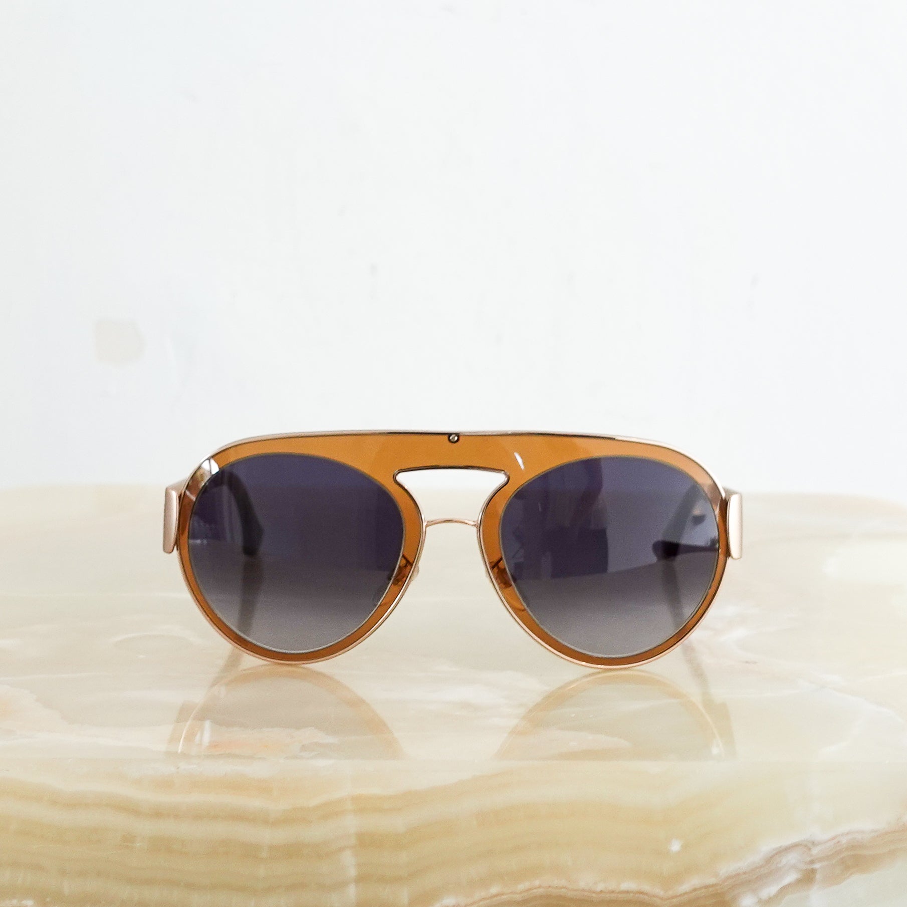 Balenciaga Aviator sunglasses in rose gold RRP £420 | Authentic Preloved