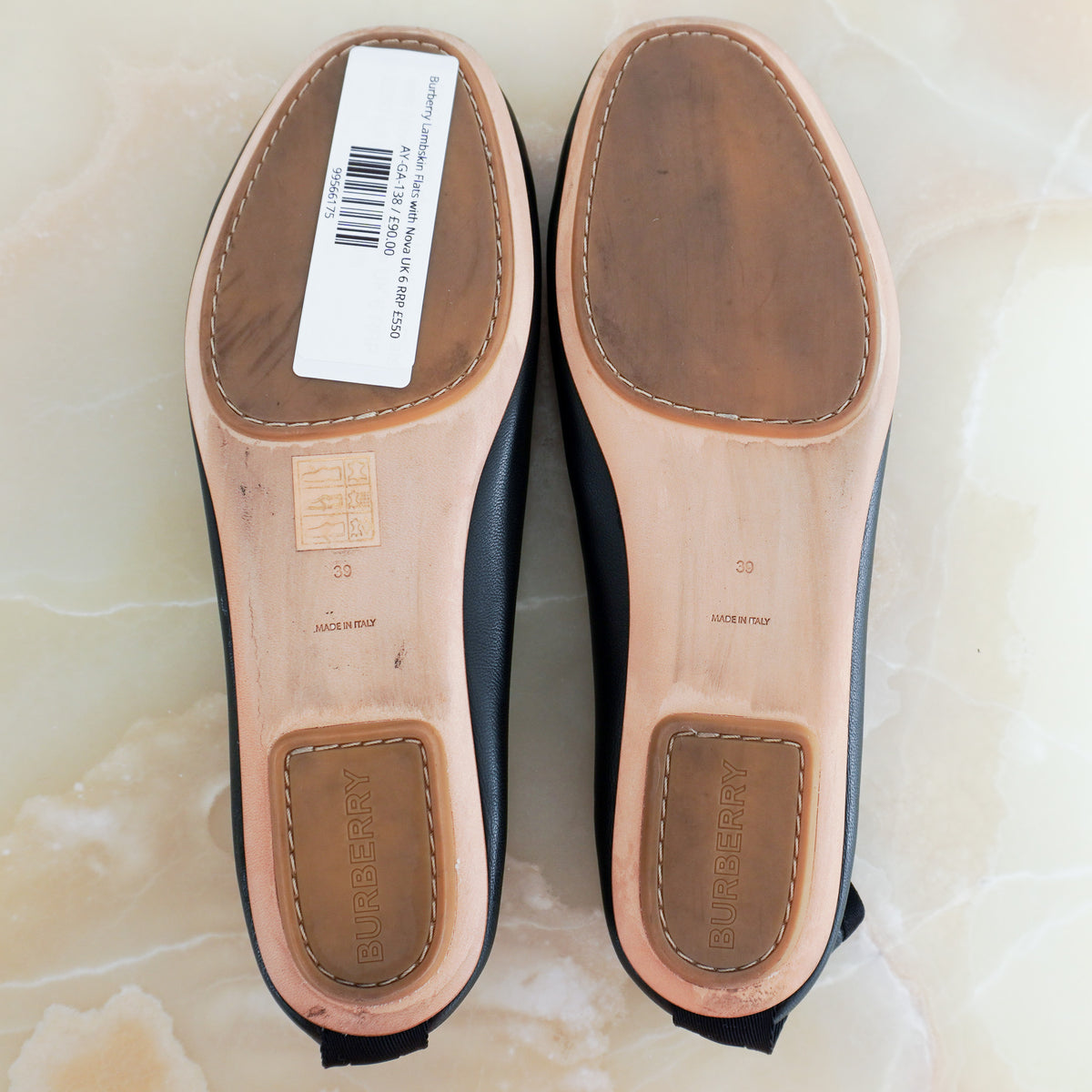 Burberry Lambskin Flats with Nova (RRP £550) | Authentic Preloved - Reloved Again